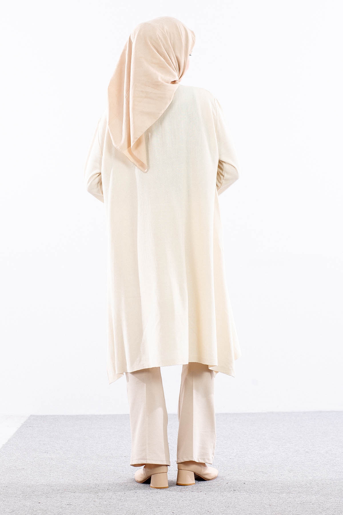 5865 Triko Panço Tek - Bej - 6