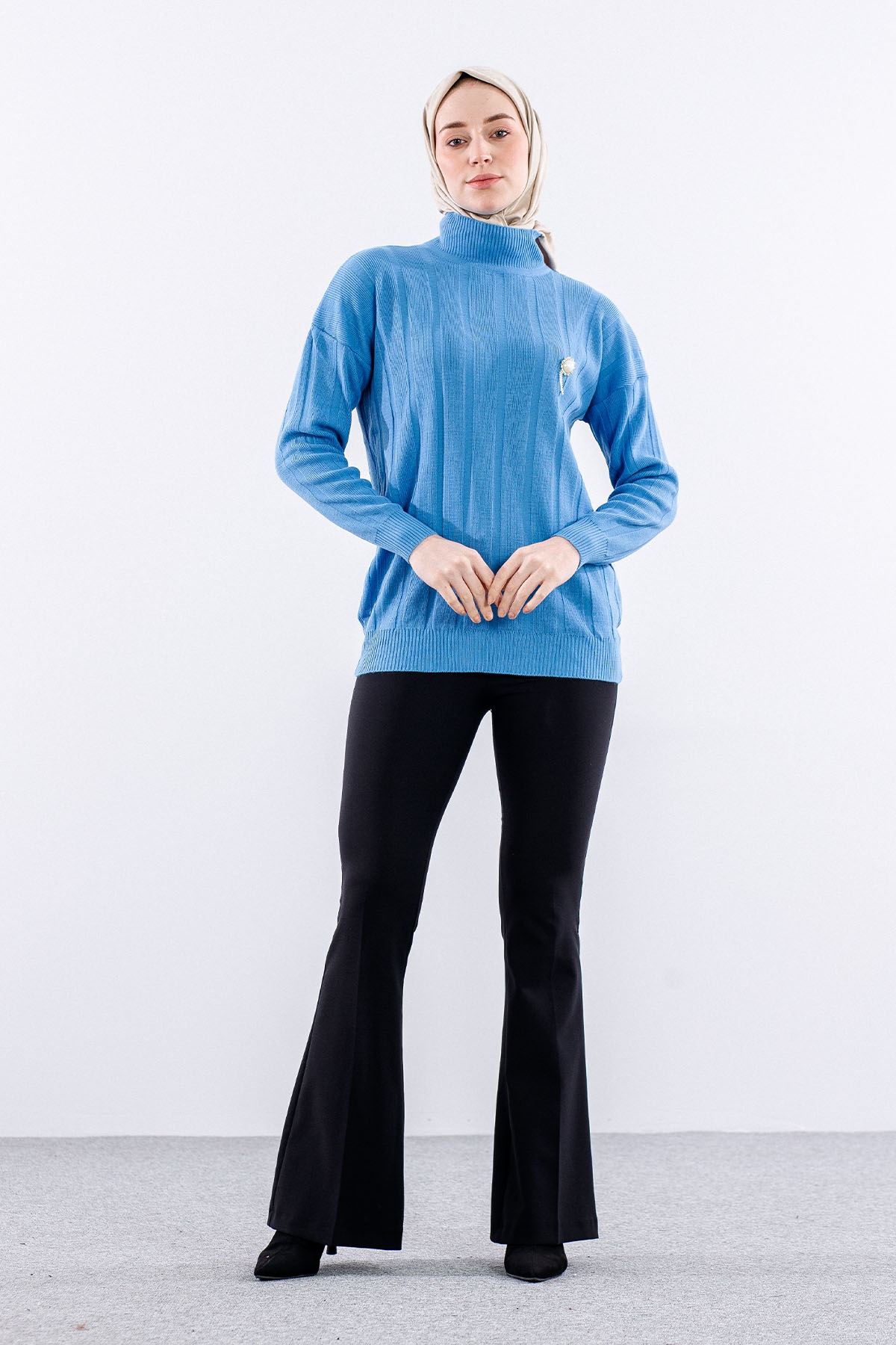 59 Triko Kazak Tek - Mavi - 1