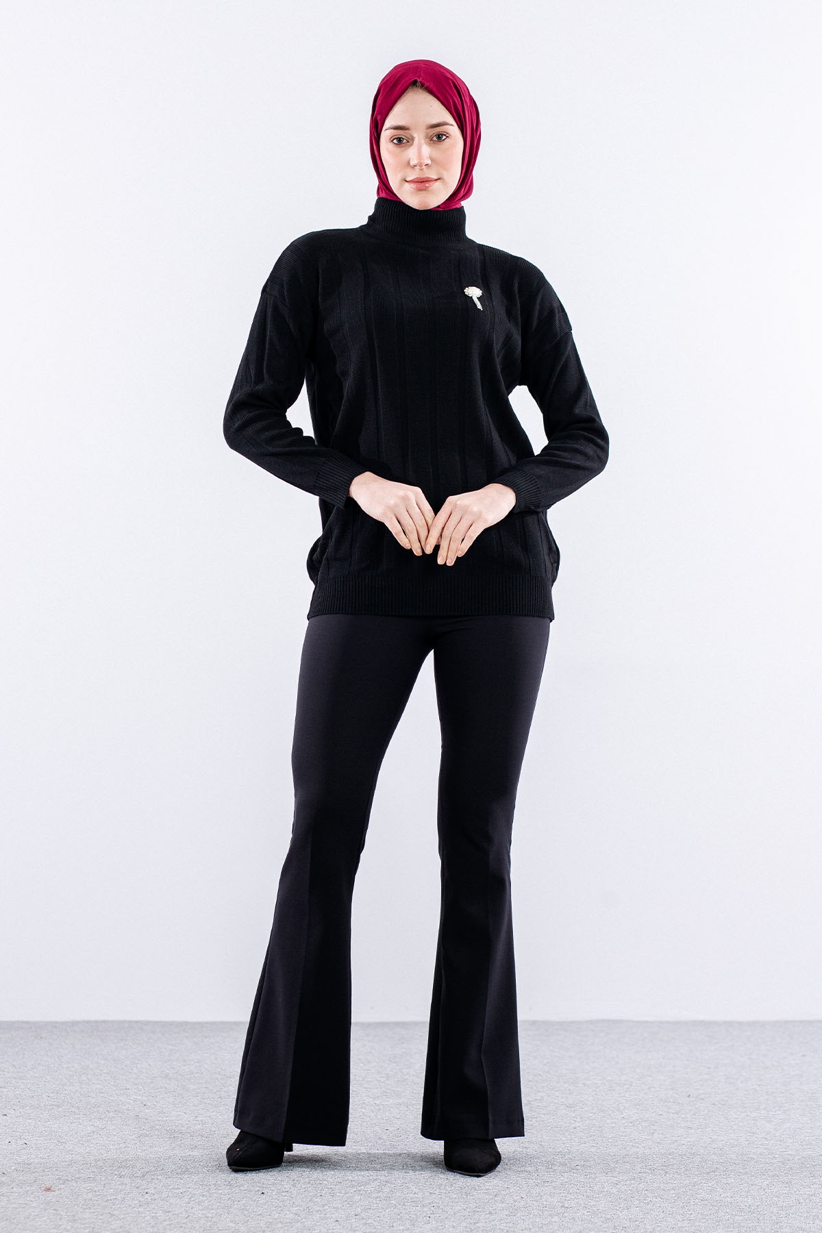 59 Triko Kazak Tek - Siyah - 1