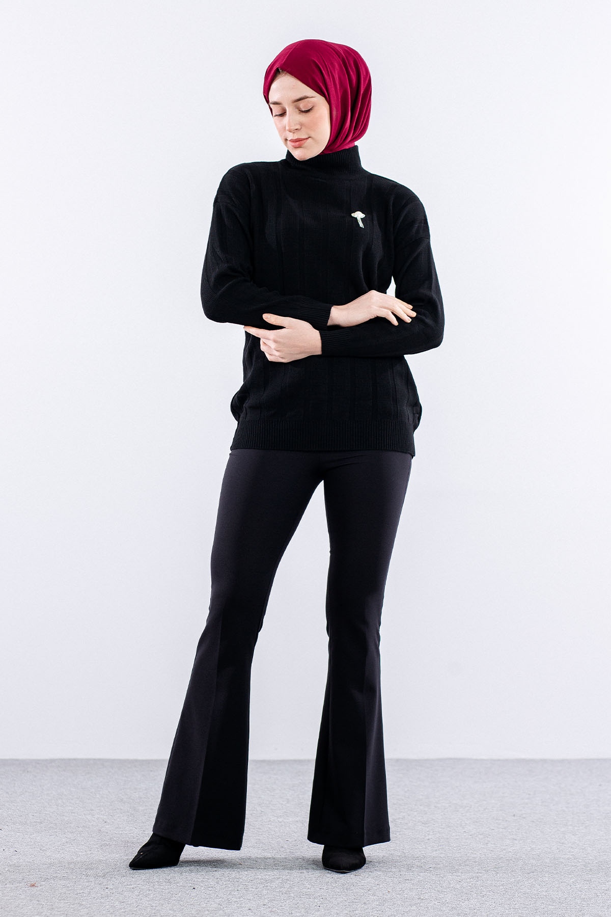 59 Triko Kazak Tek - Siyah - 3