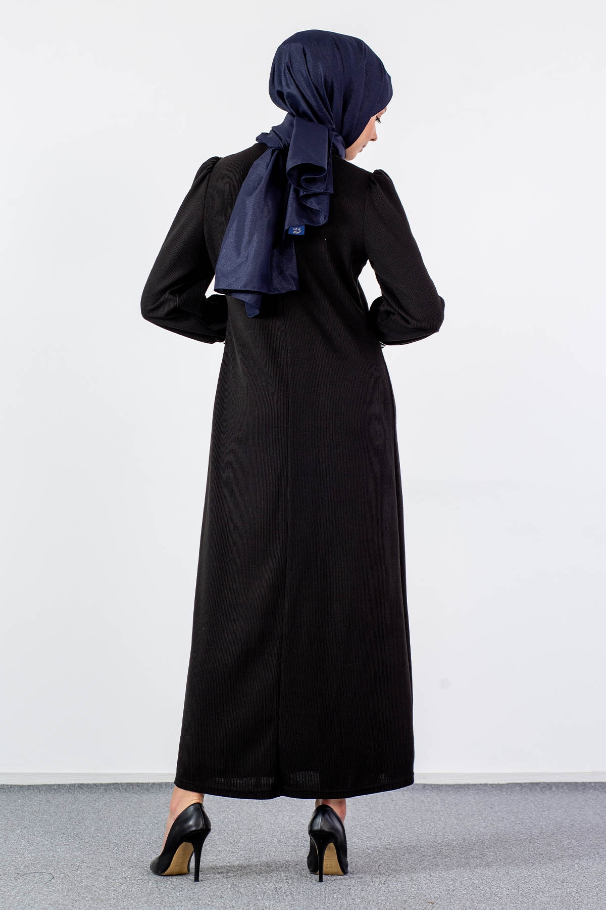 5904 Elbise 38-46 - Siyah - 5