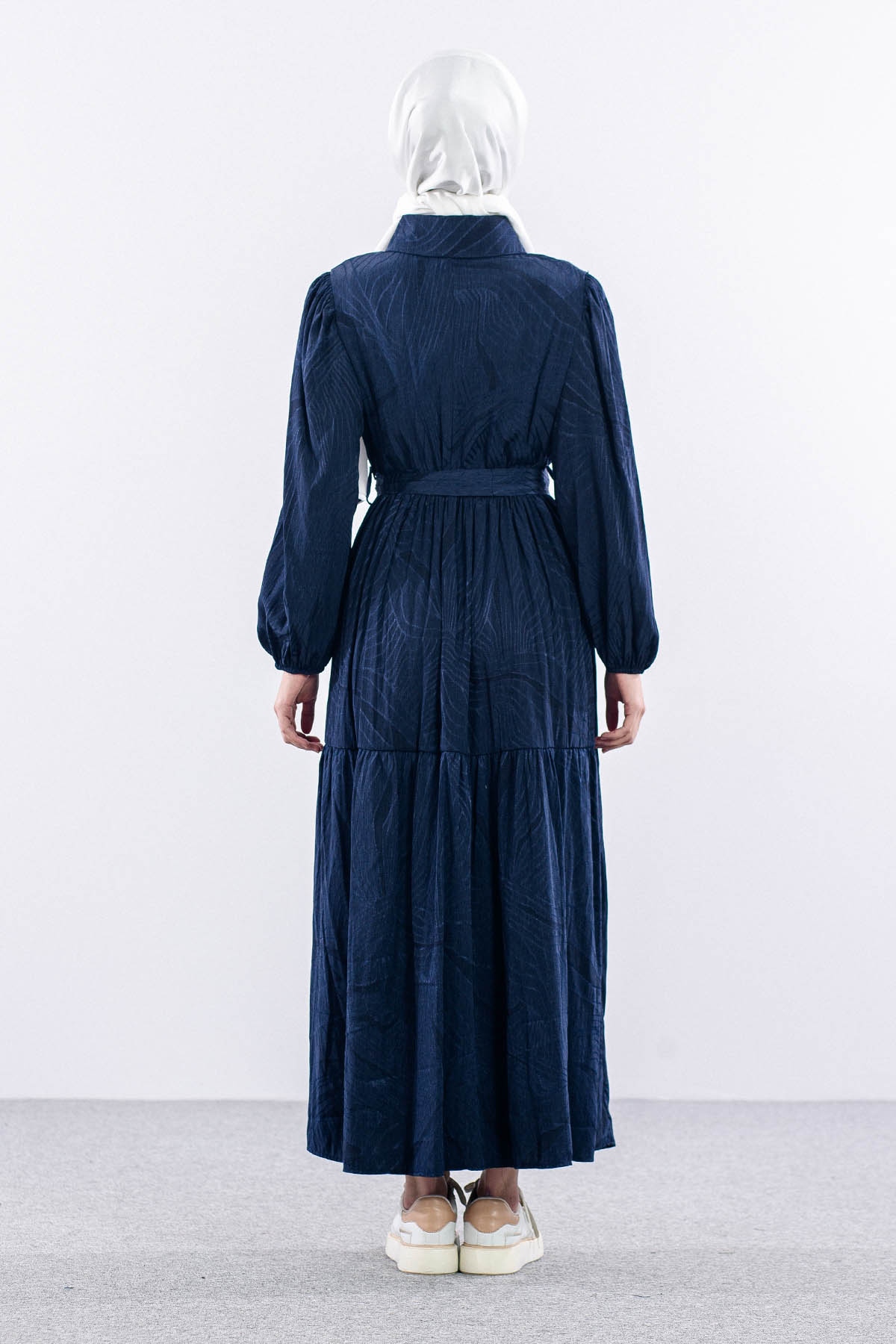 5916 Elbise 38-44 Dsn - Lacivert - 3