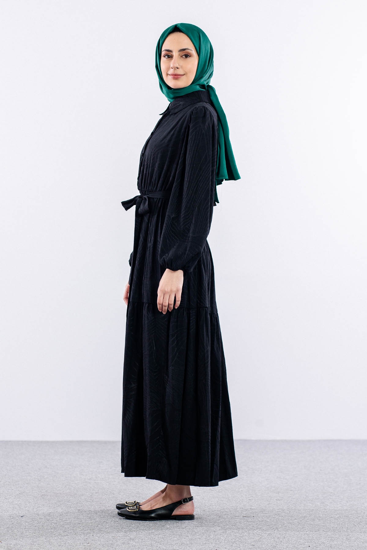 5916 Elbise 38-44 Dsn - Siyah - 5