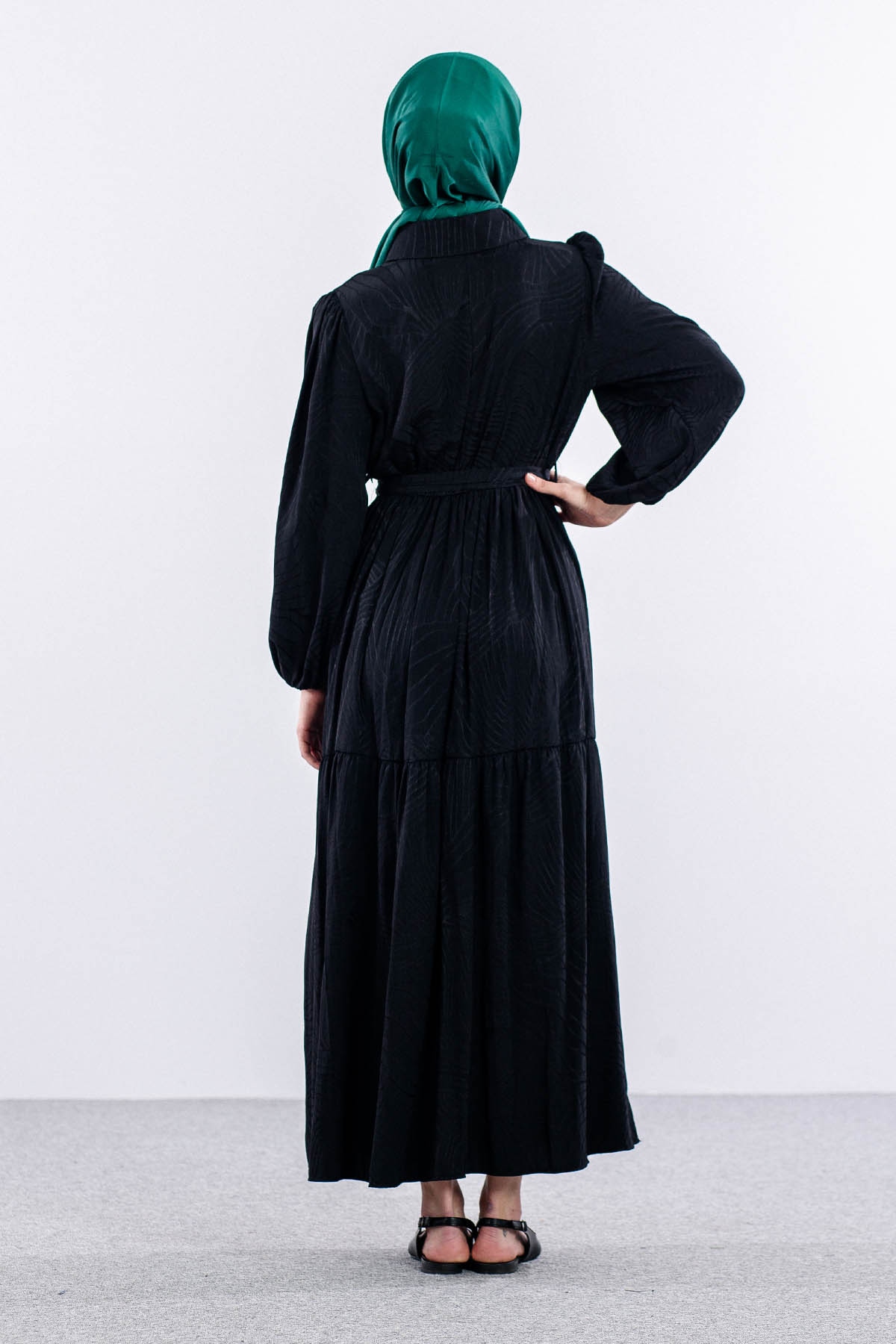 5916 Elbise 38-44 Dsn - Siyah - 6