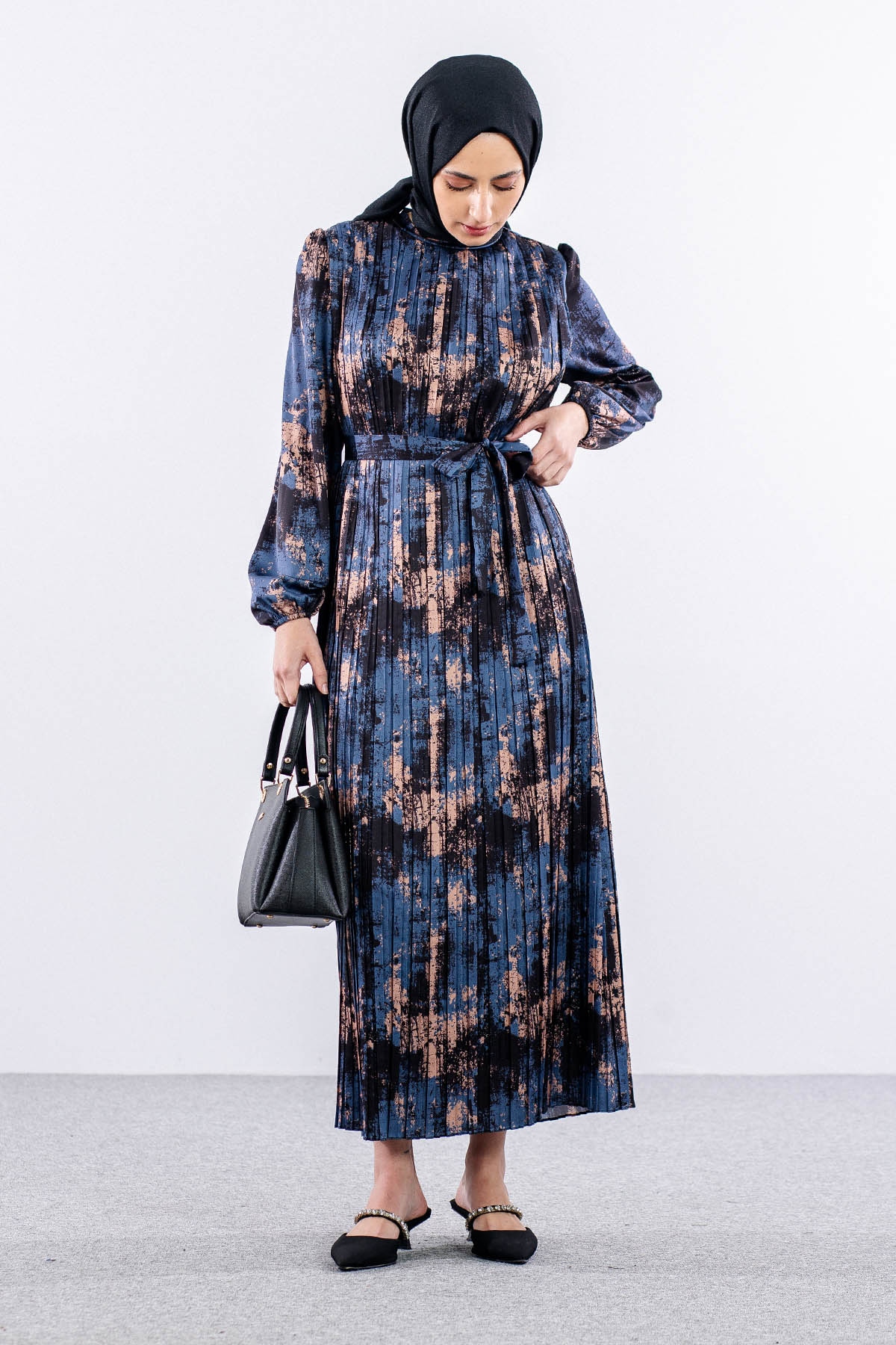 5935 Elbise 1-1-2-2 Pl - Lacivert - 2