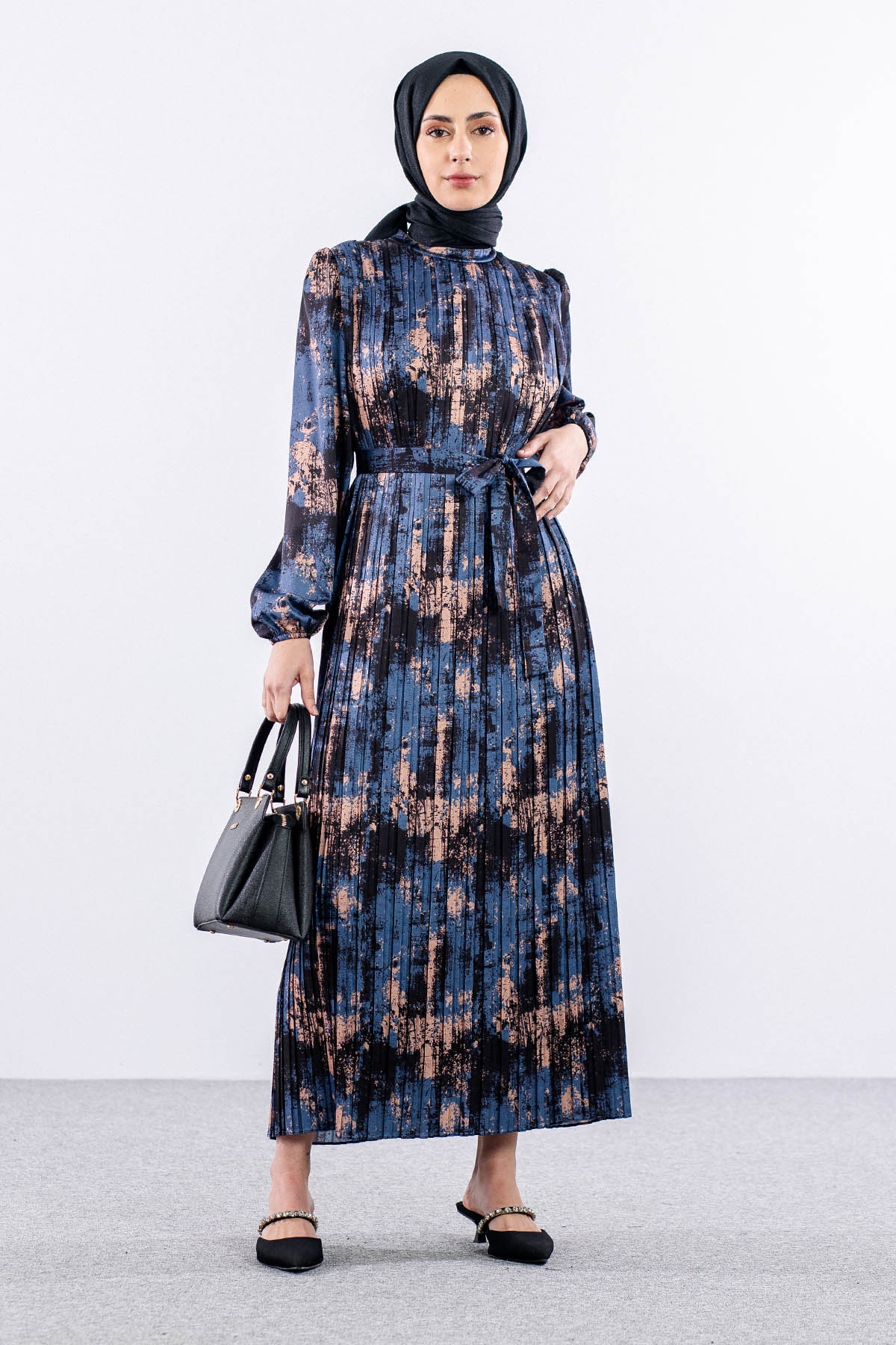 5935 Elbise 1-1-2-2 Pl - Lacivert - 3