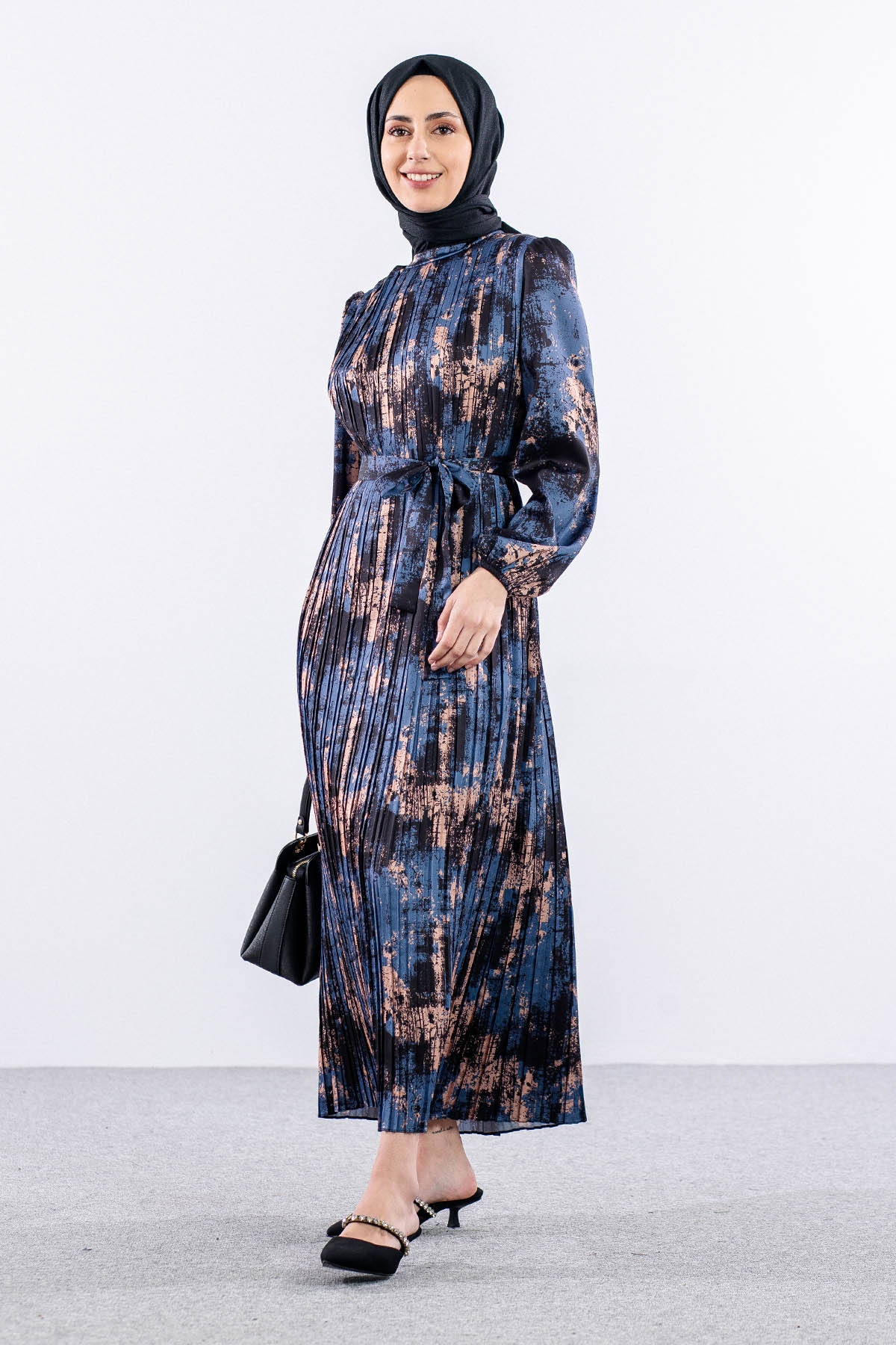 5935 Elbise 1-1-2-2 Pl - Lacivert - 4