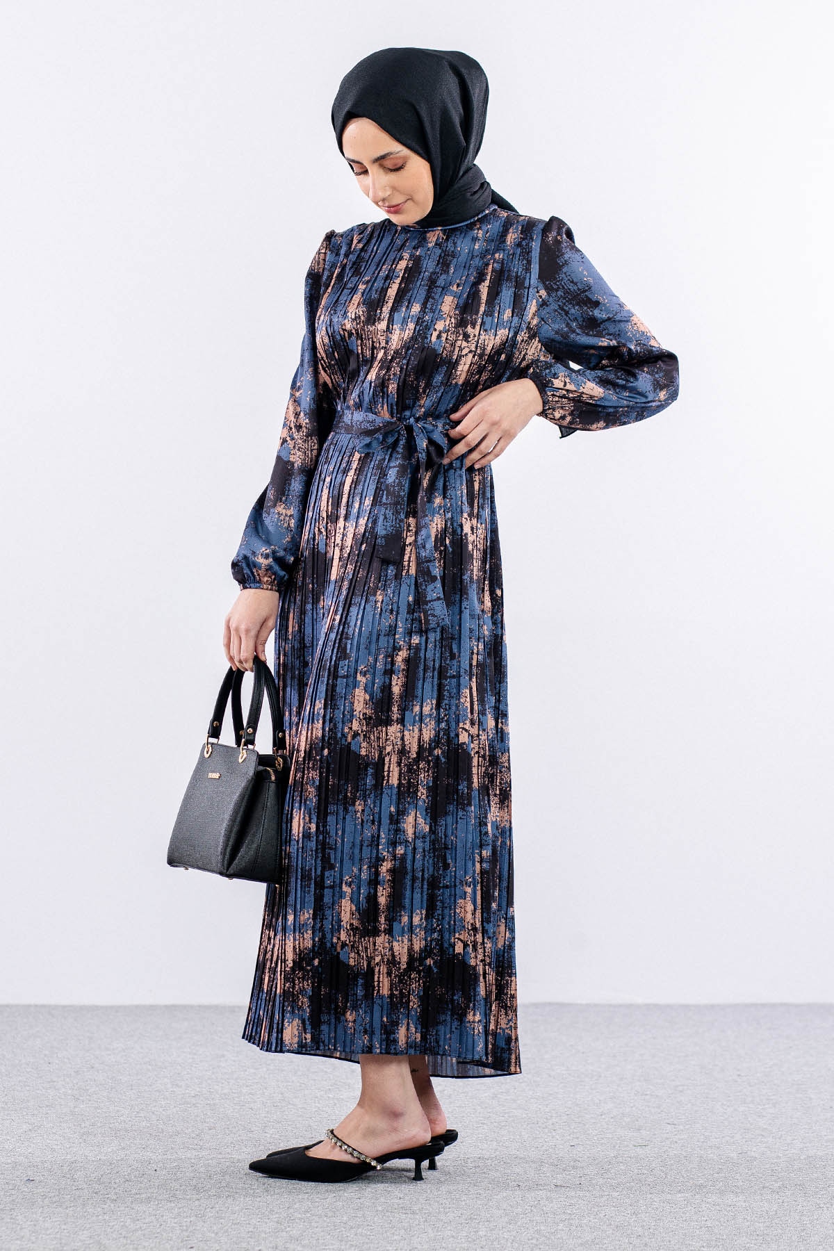 5935 Elbise 1-1-2-2 Pl - Lacivert - 5