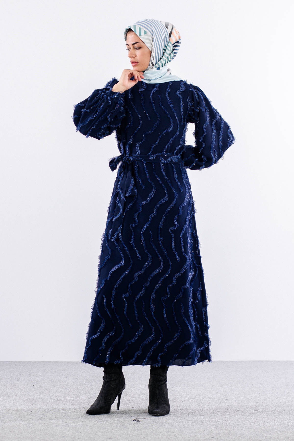 5940 Elbise 1-1-2-2-3 - Lacivert - 1