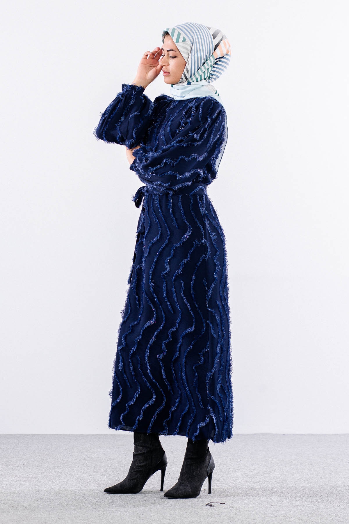 5940 Elbise 1-1-2-2-3 - Lacivert - 3