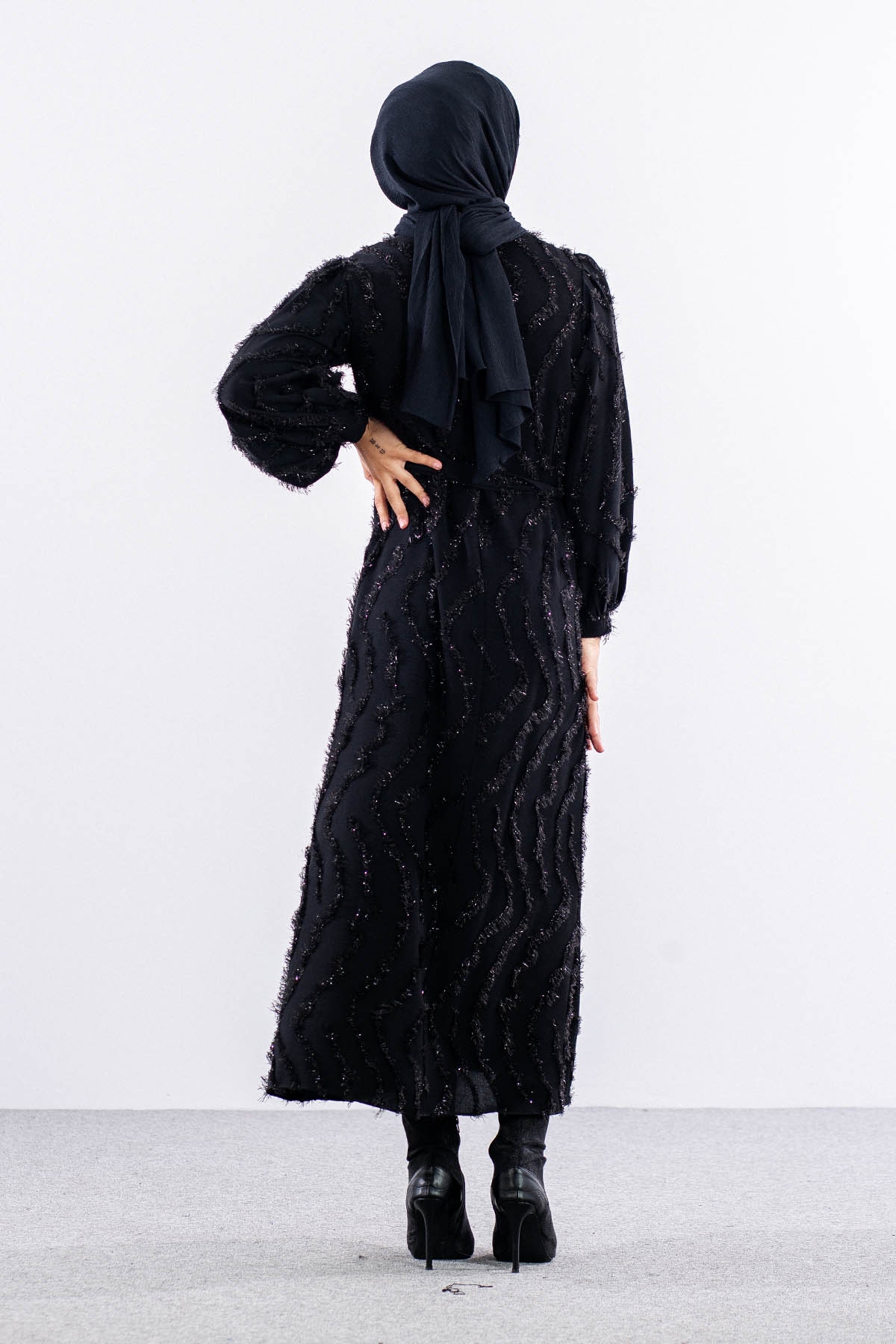 5940 Elbise 1-1-2-2-3 - Siyah - 5