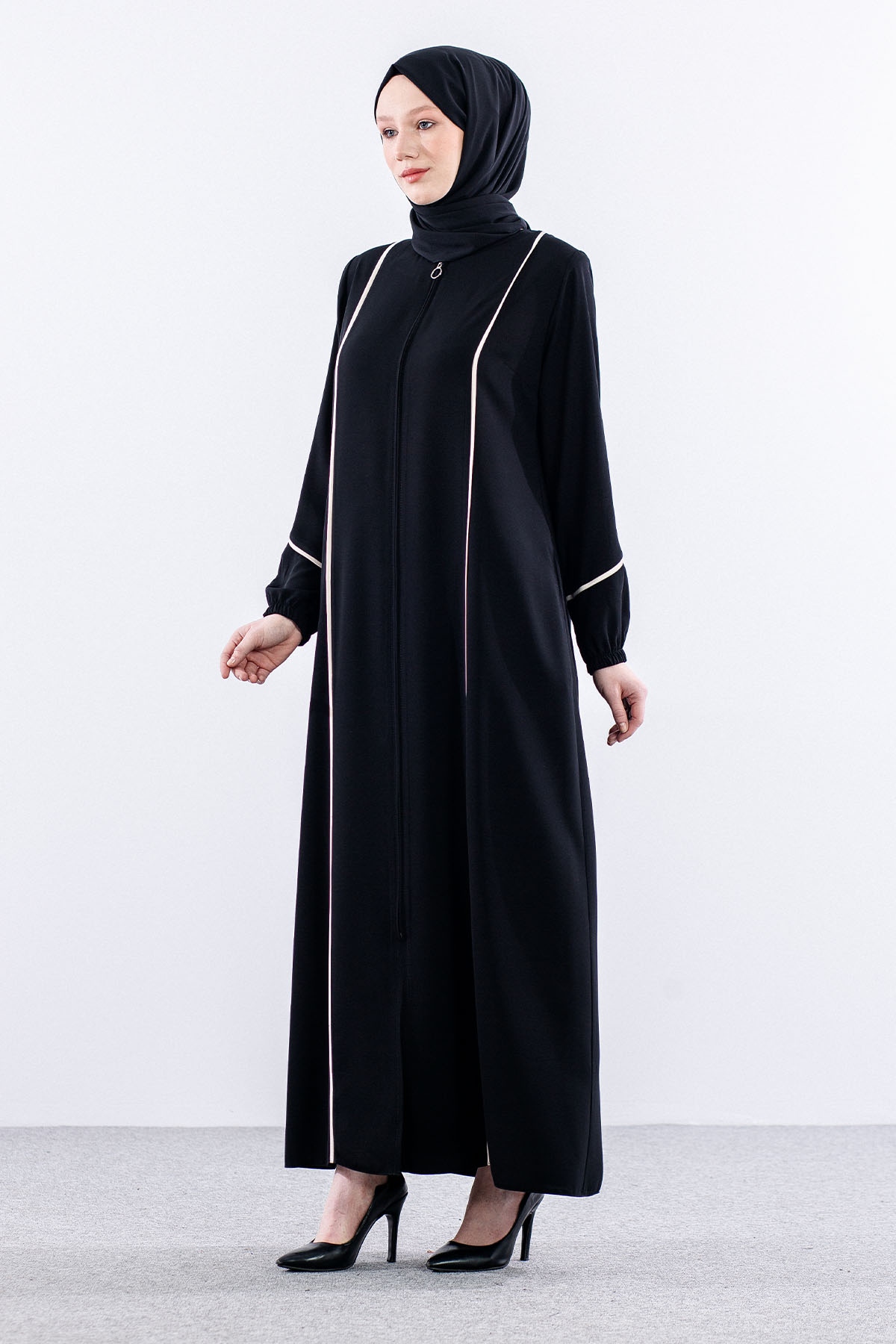 6011 Ferace 44-50 - Siyah_bej - 3