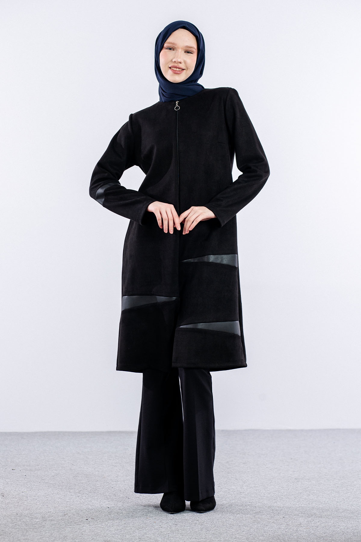 6042 Süet Kap 44-54 - Siyah - 1