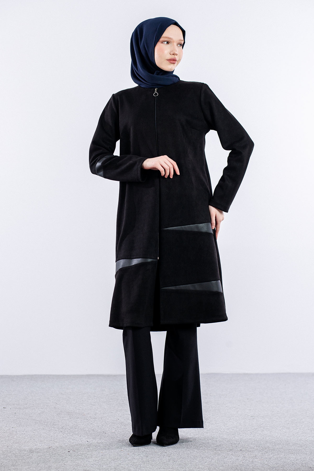 6042 Süet Kap 44-54 - Siyah - 2