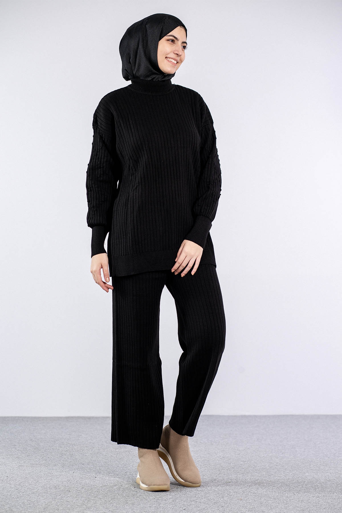 6118 Triko Takim Tek - Siyah - 2