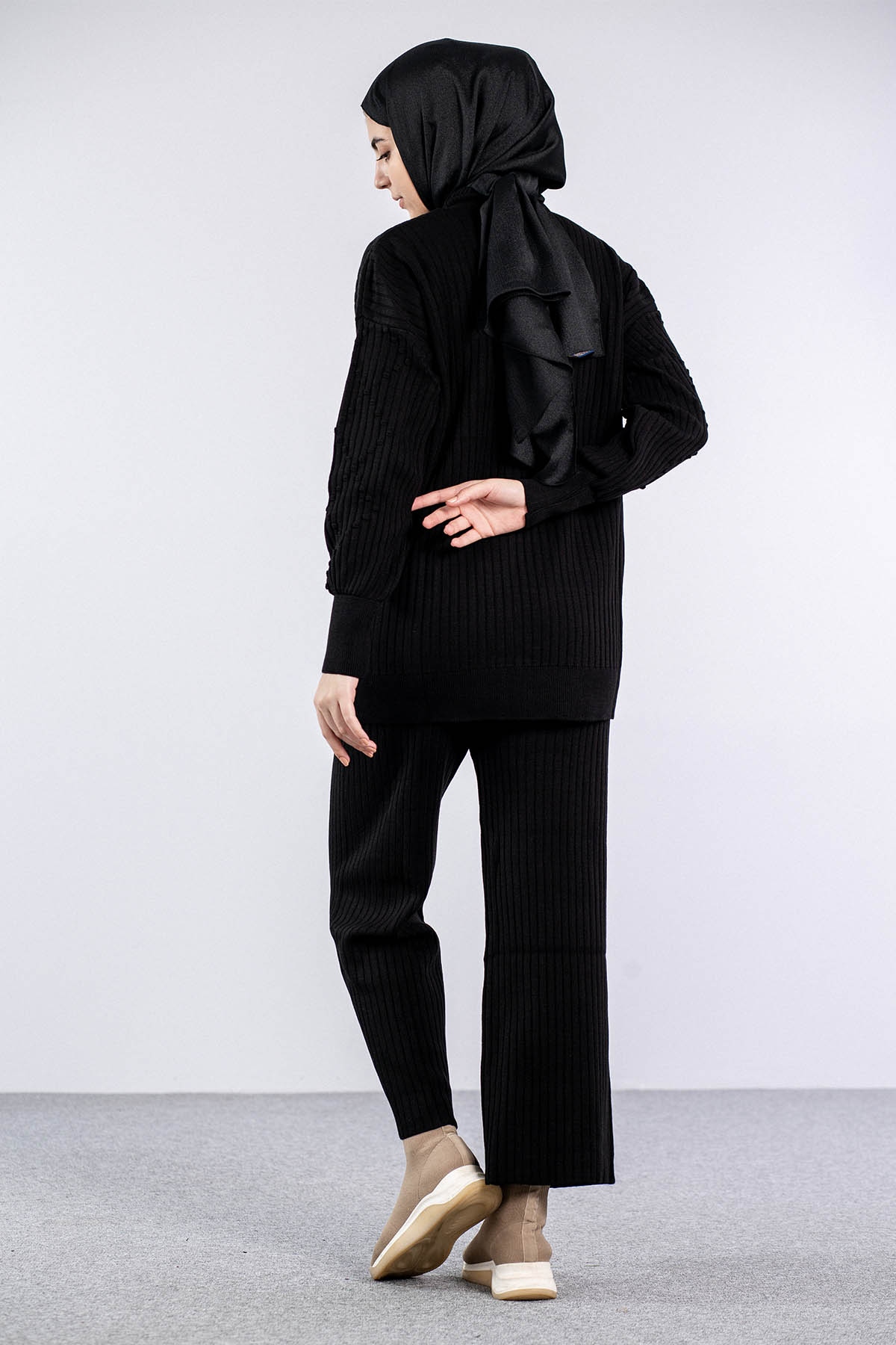 6118 Triko Takim Tek - Siyah - 4