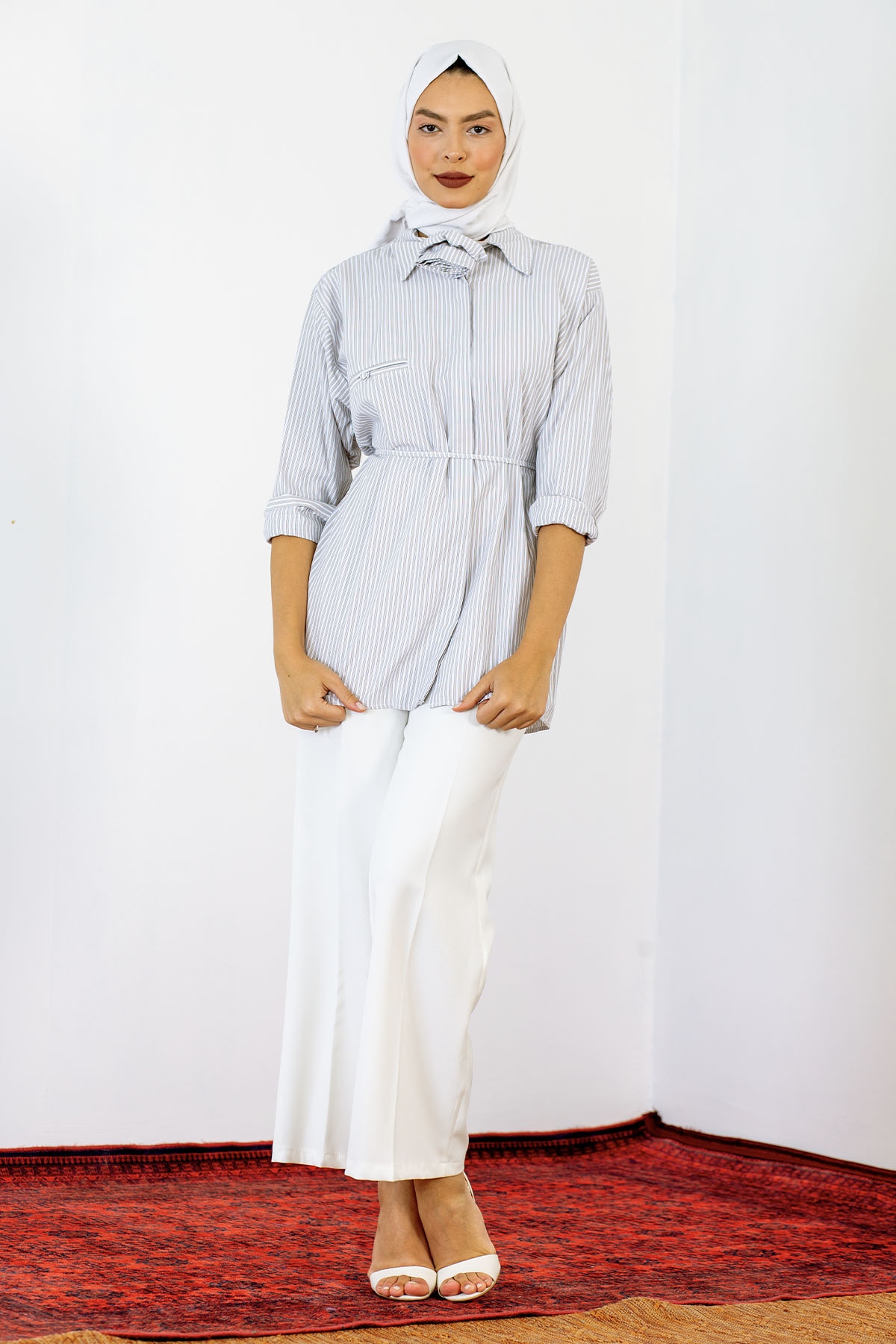 6212 Nicole Gömlek 1-2 - Siyah_beyaz - 1