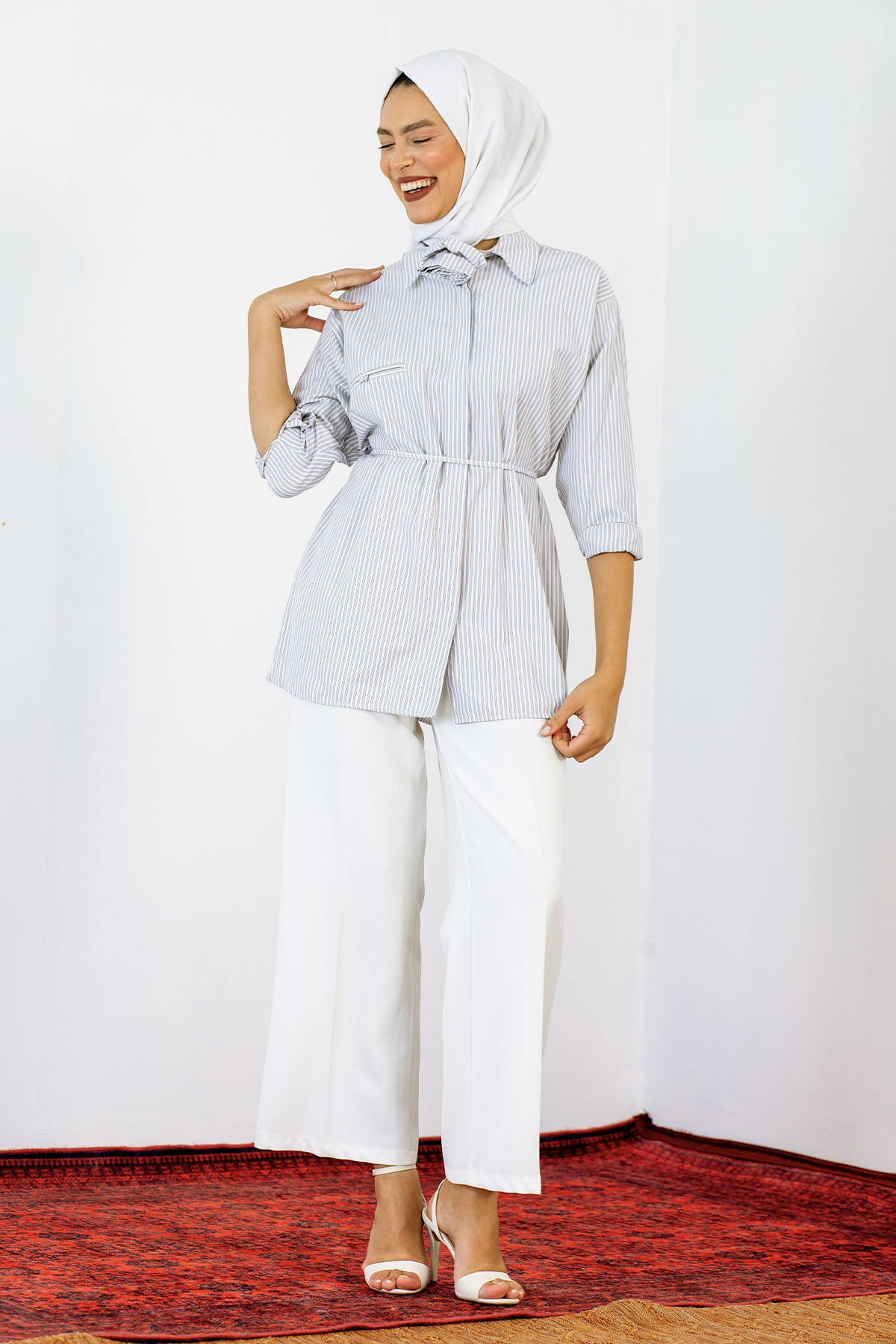 6212 Nicole Gömlek 1-2 - Siyah_beyaz - 2