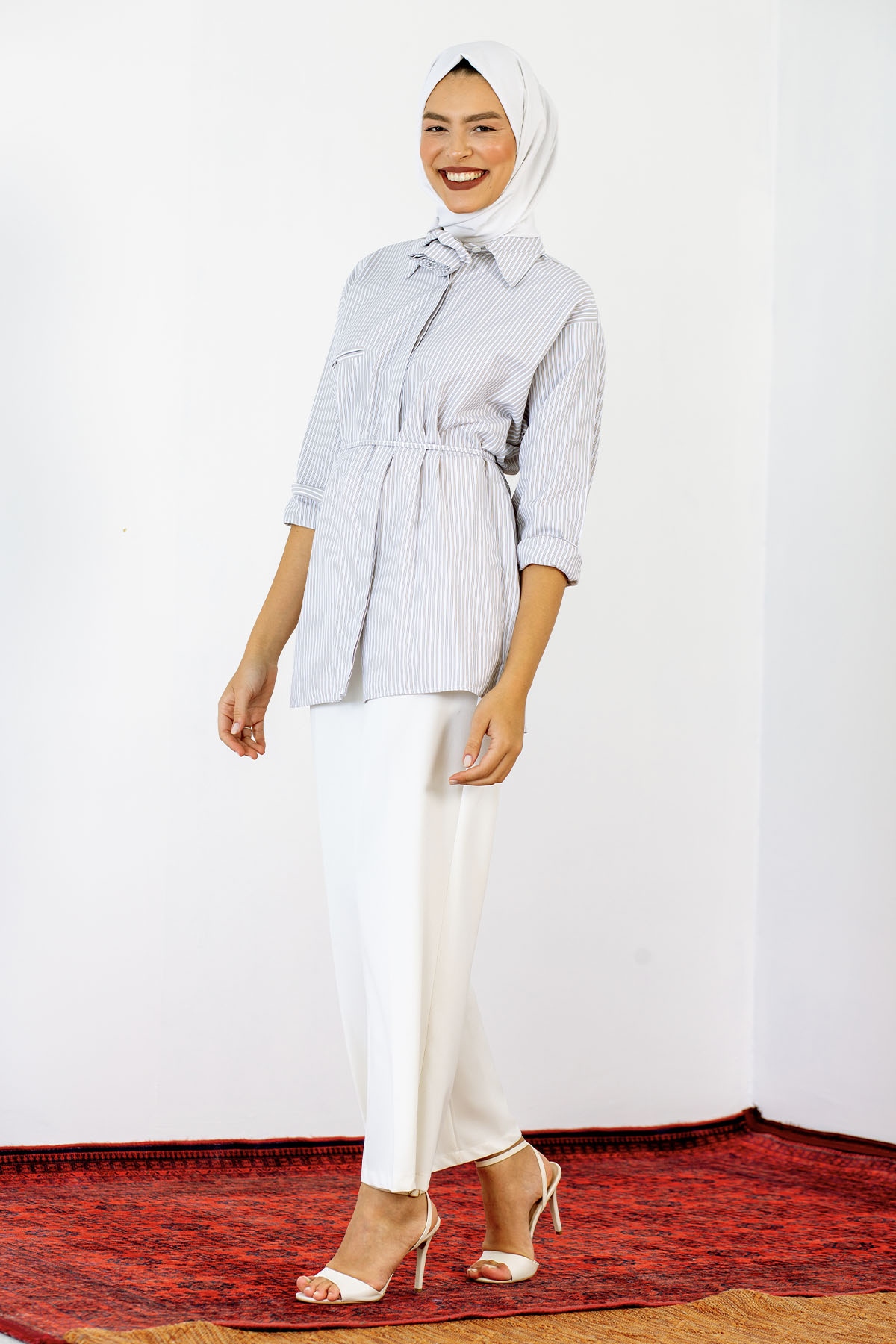 6212 Nicole Gömlek 1-2 - Siyah_beyaz - 3