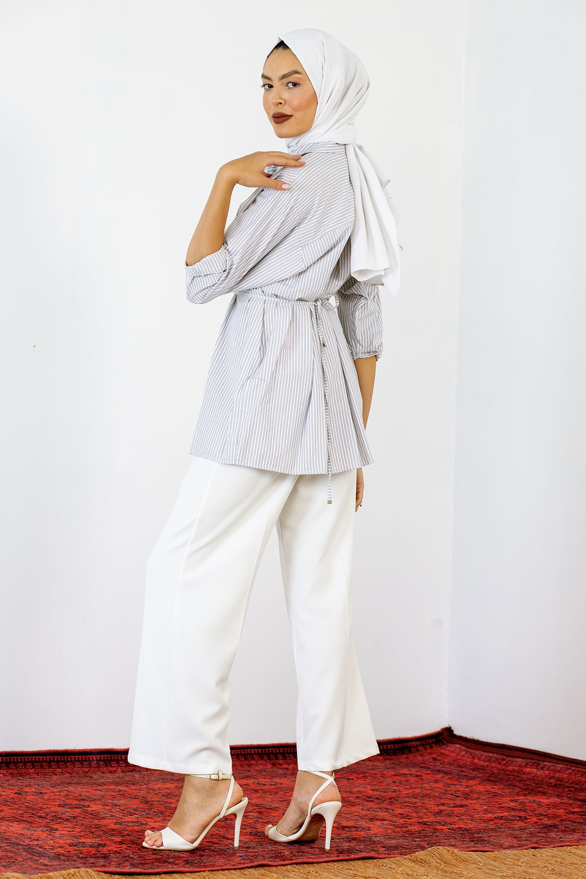 6212 Nicole Gömlek 1-2 - Siyah_beyaz - 4