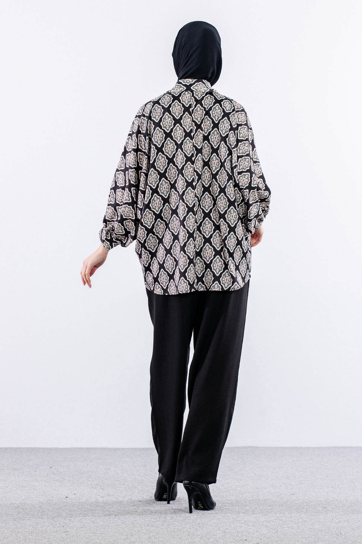 6449 Gömlek 38-44 - Siyah - 5