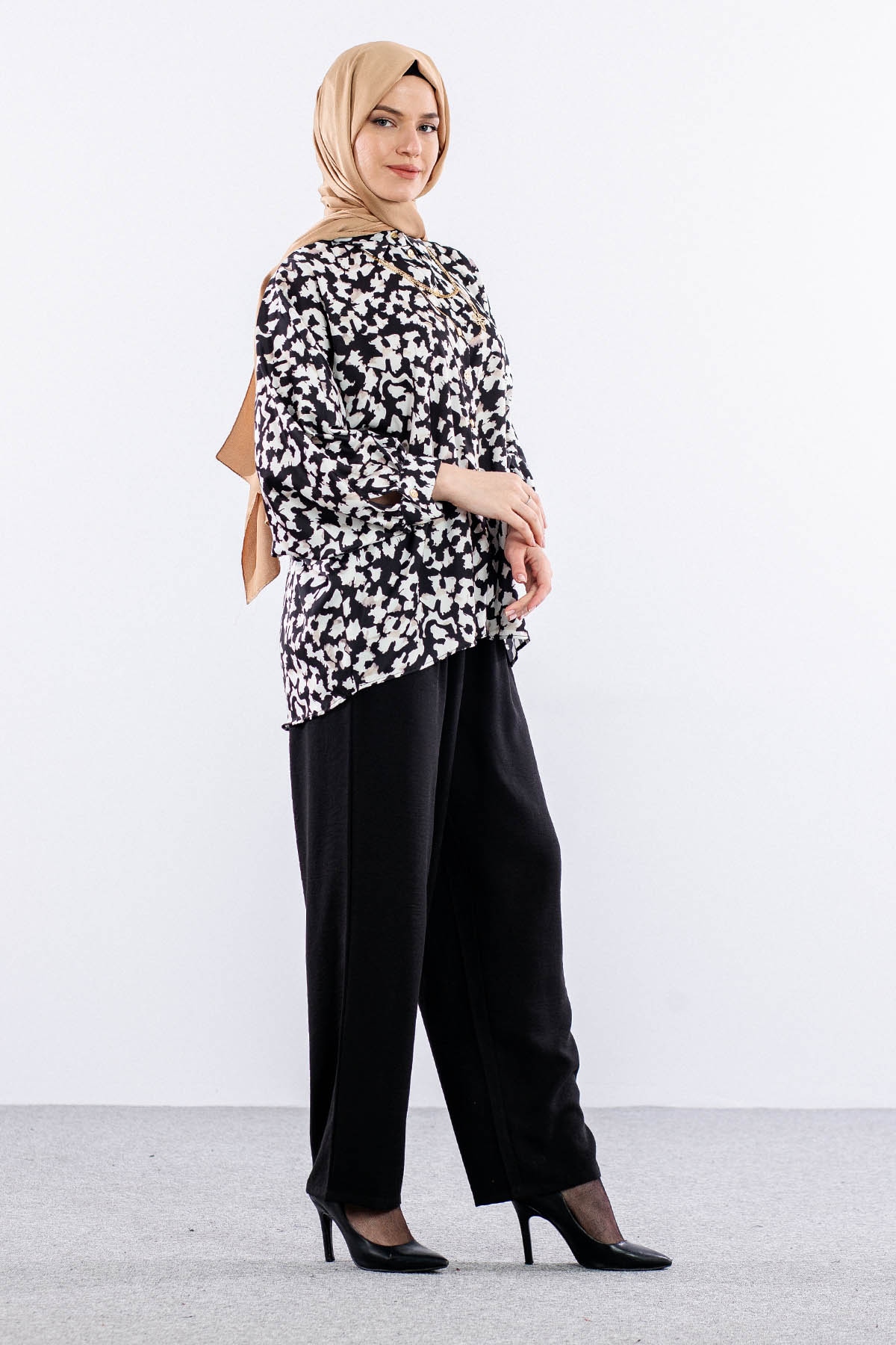 6458 Gömlek 38-44 - Siyah - 3