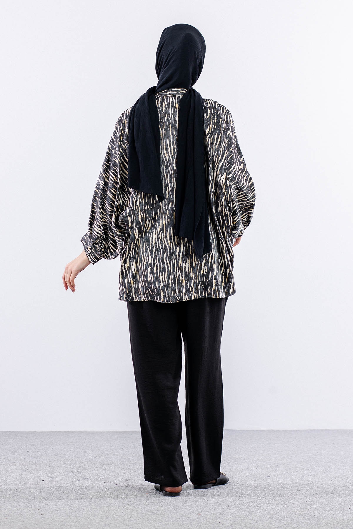 6468  Gömlek 38-44 - Siyah_zebra - 5