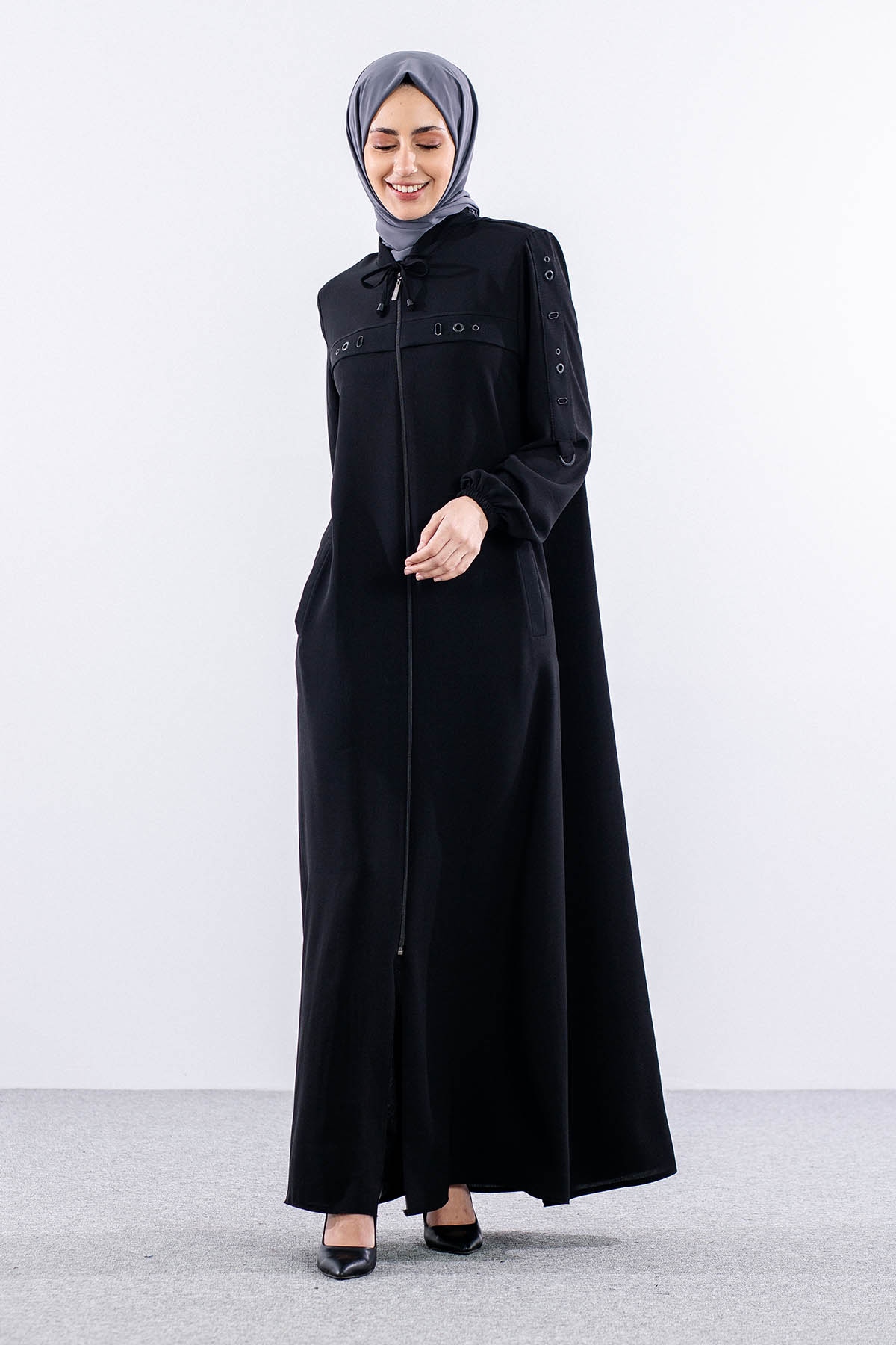 6512 Ferace 46-52 - Siyah  - - 2