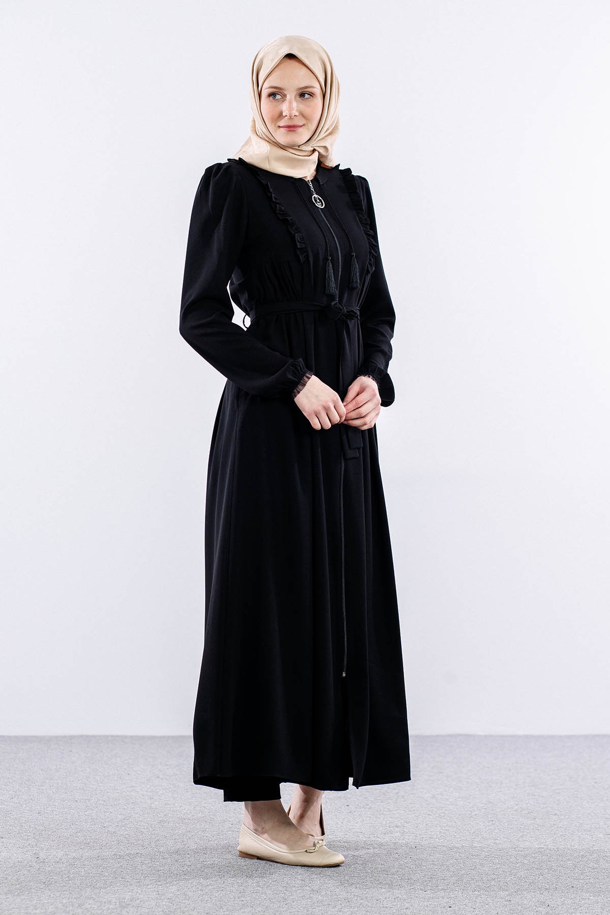 677 Ferace 38-48  Firfir - Siyah - 2