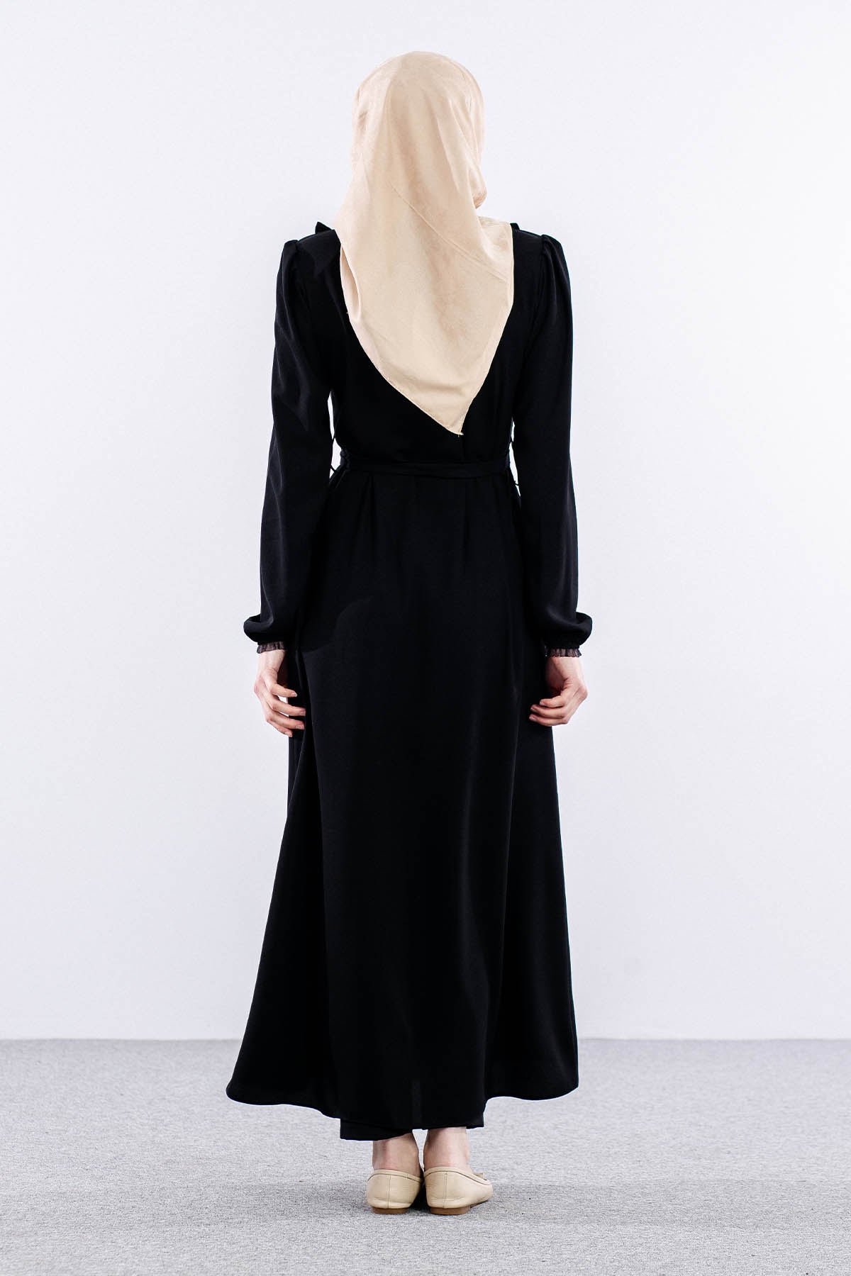 677 Ferace 38-48  Firfir - Siyah - 5