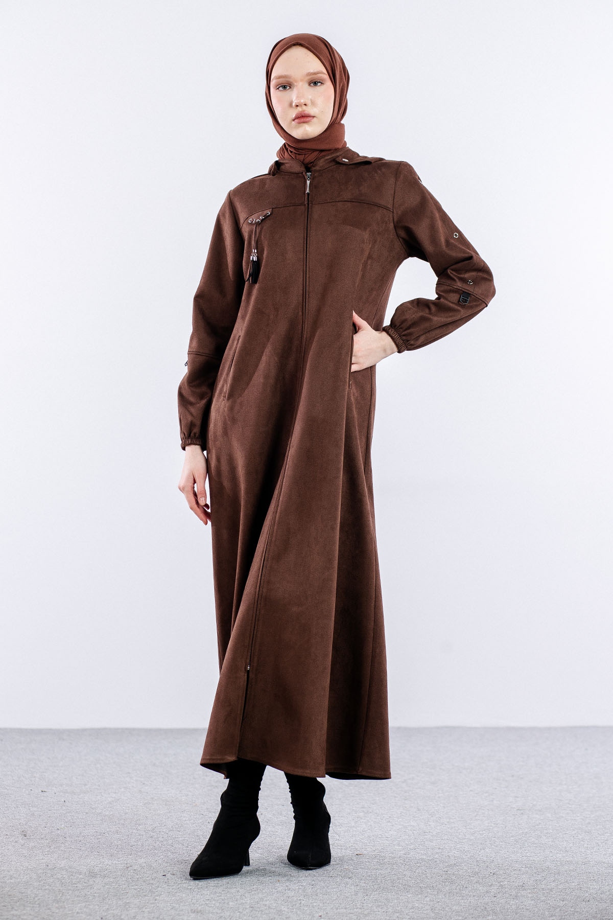 690 Pardesü 40-50 Süet - Kahve - 1