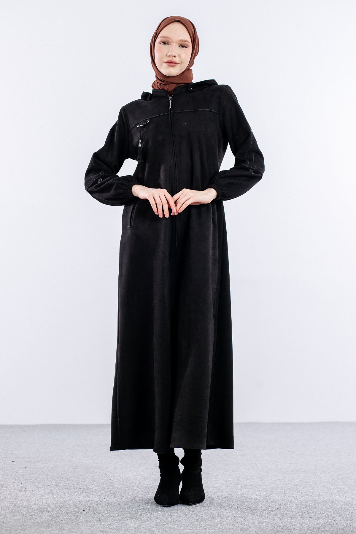 690 Pardesü 40-50 Süet - Siyah - 1