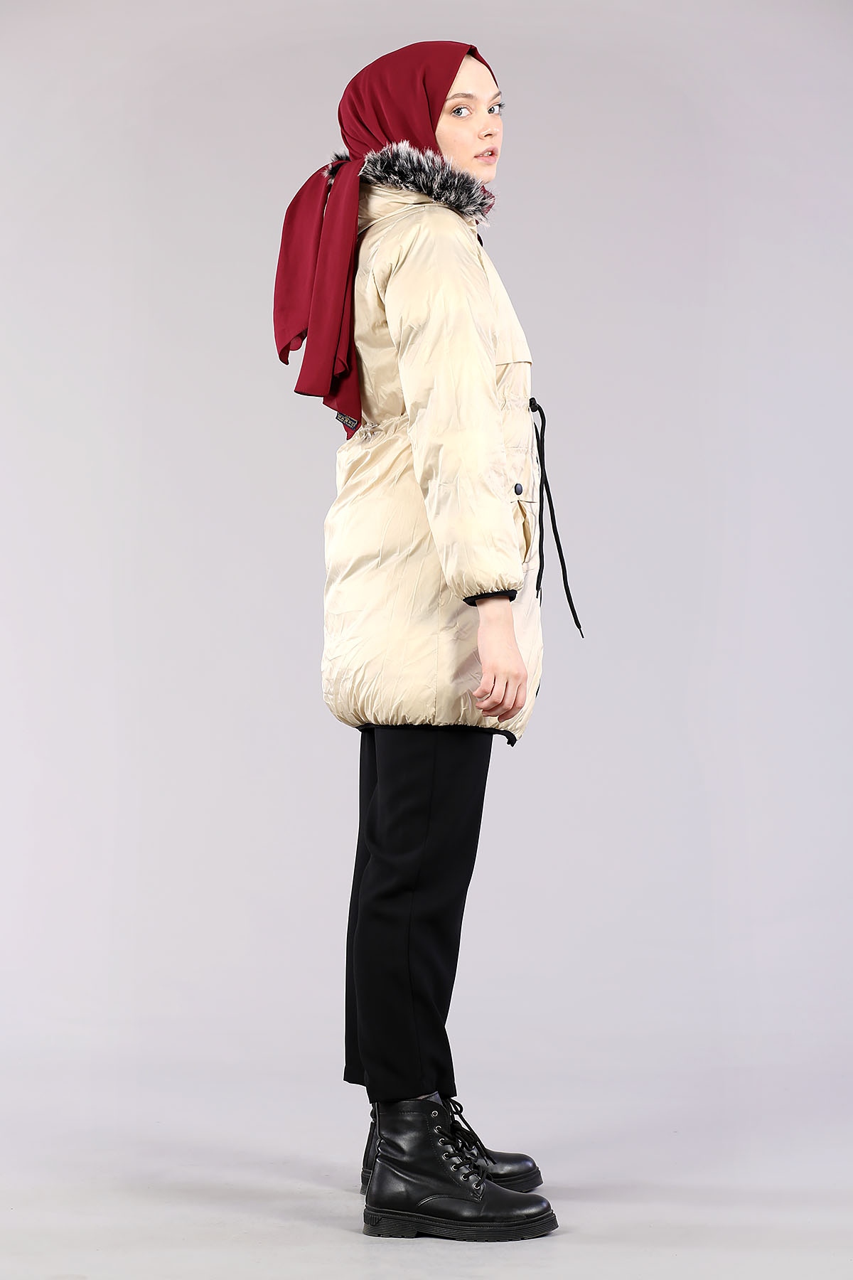 7010 çift Tarafli Mont S-m-l-xl - Siyah_krem - 3