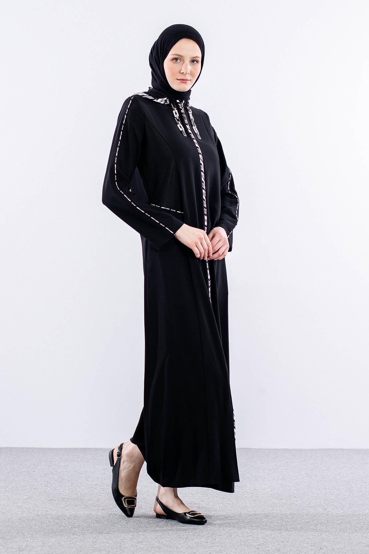 7012 Ferace 40-50 - Siyah - 2