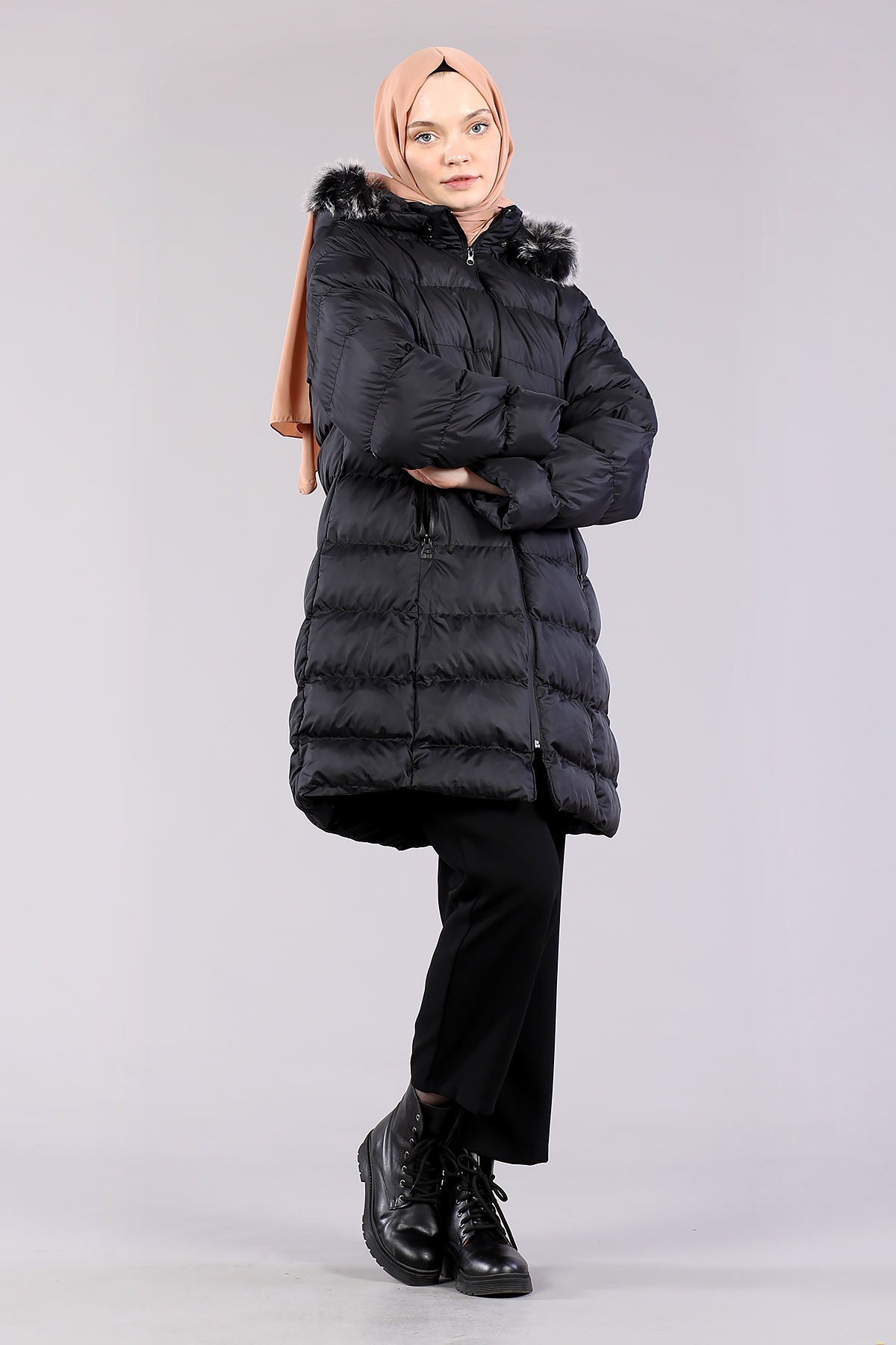 7024 Kulplu Mont S-m-l - Siyah - 3