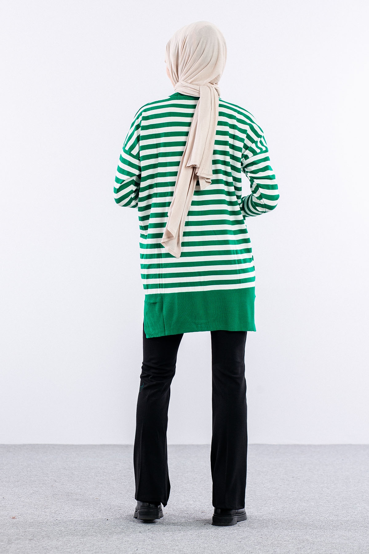 7039 çizgi örme Tunik Tek - Benetton - 4