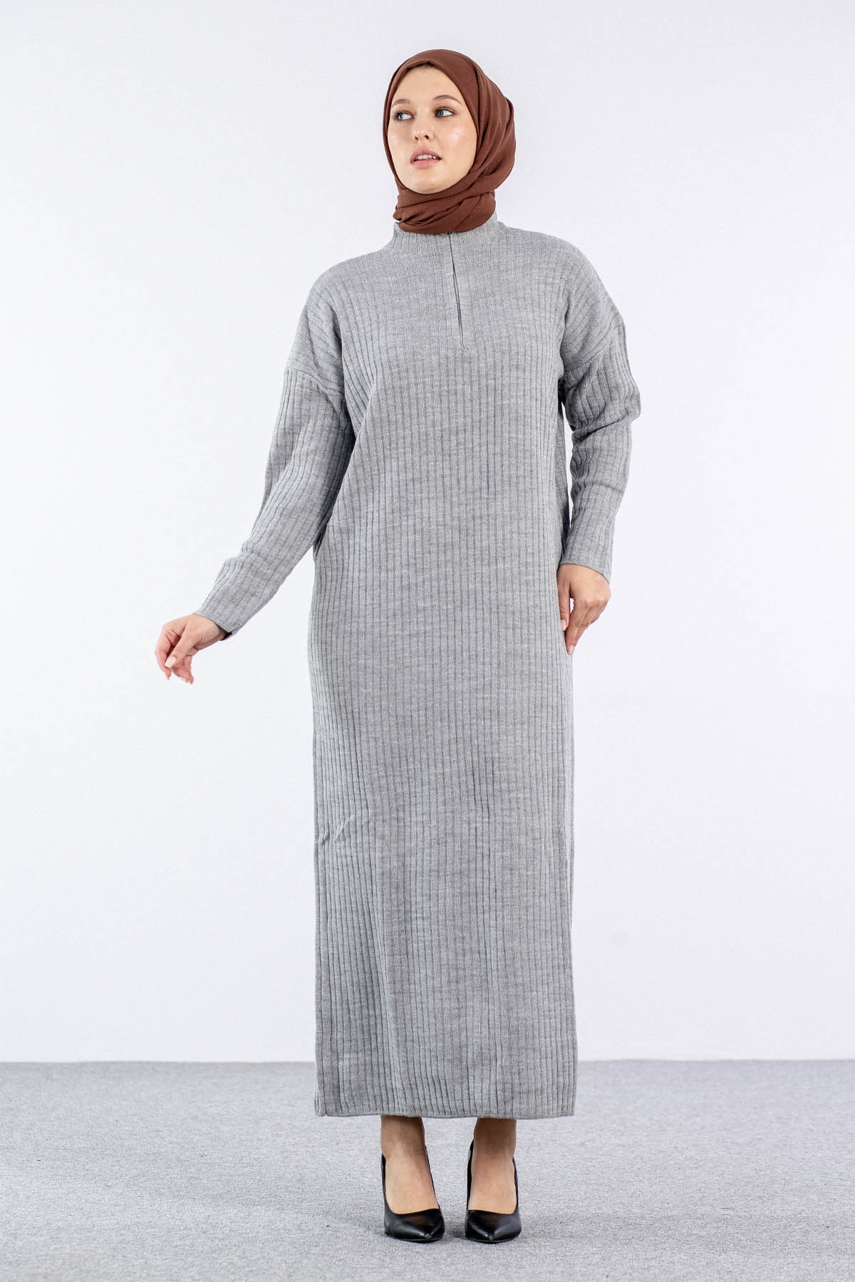 7051 Elbise Tek Ferm - A_gri - 1