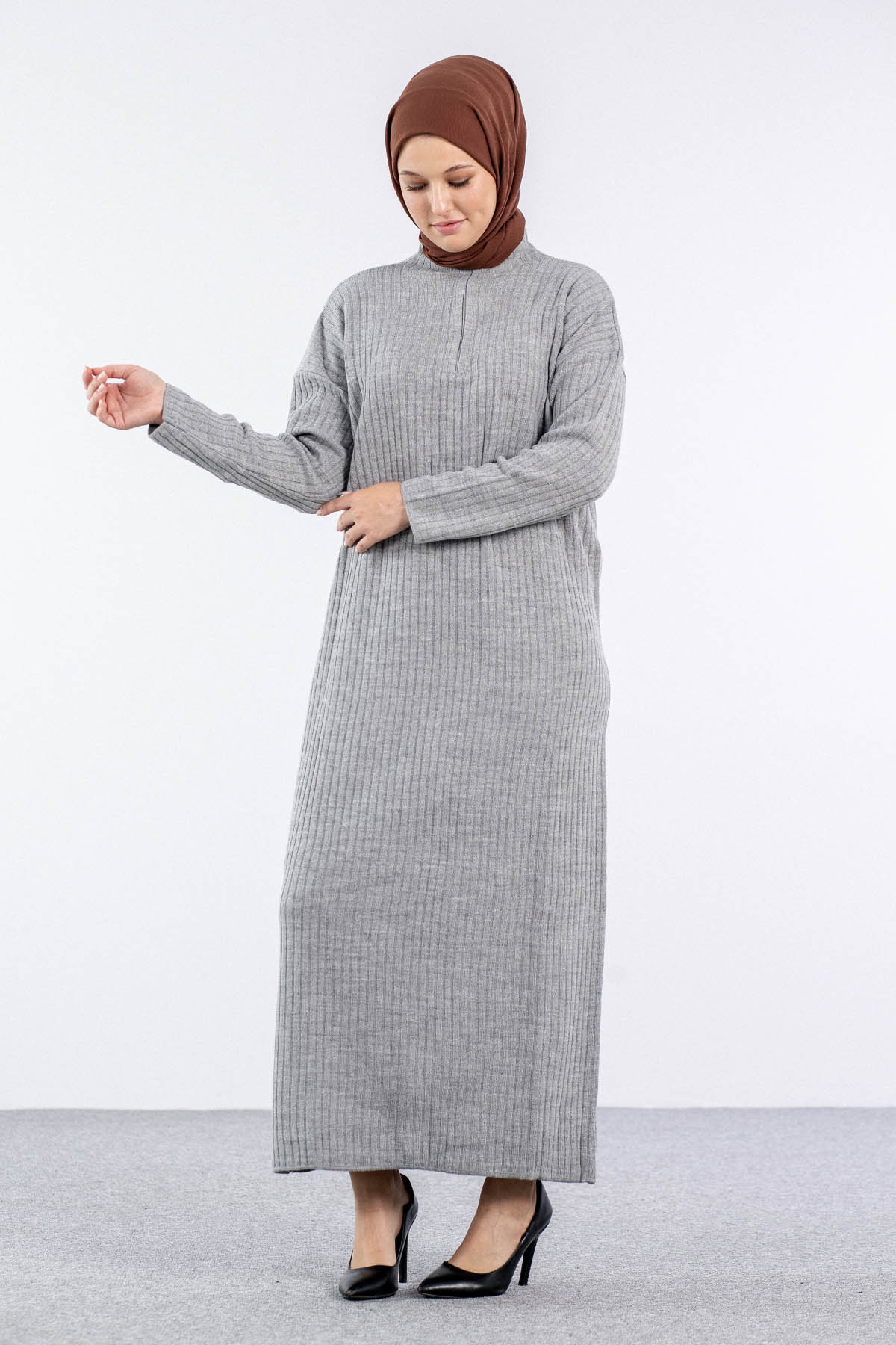 7051 Elbise Tek Ferm - A_gri - 2