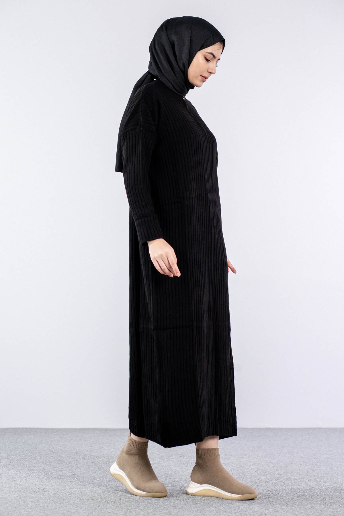 7051 Elbise Tek Ferm - Siyah - 2