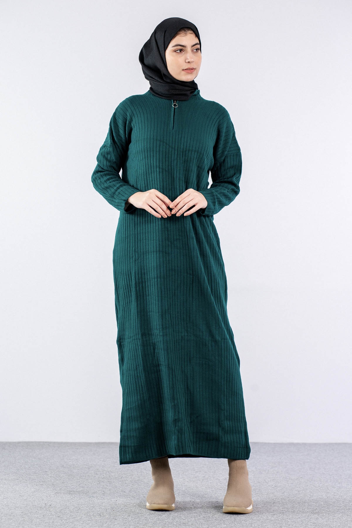 7051 Elbise Tek Ferm - Yesil - 1