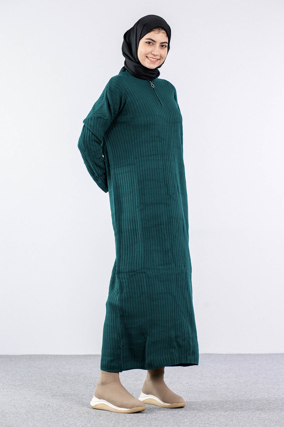 7051 Elbise Tek Ferm - Yesil - 3