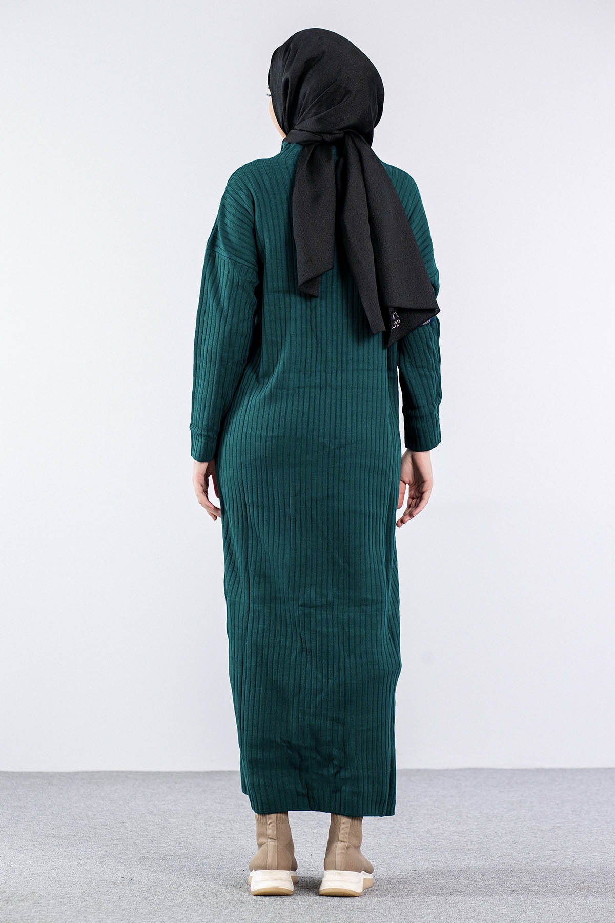 7051 Elbise Tek Ferm - Yesil - 5