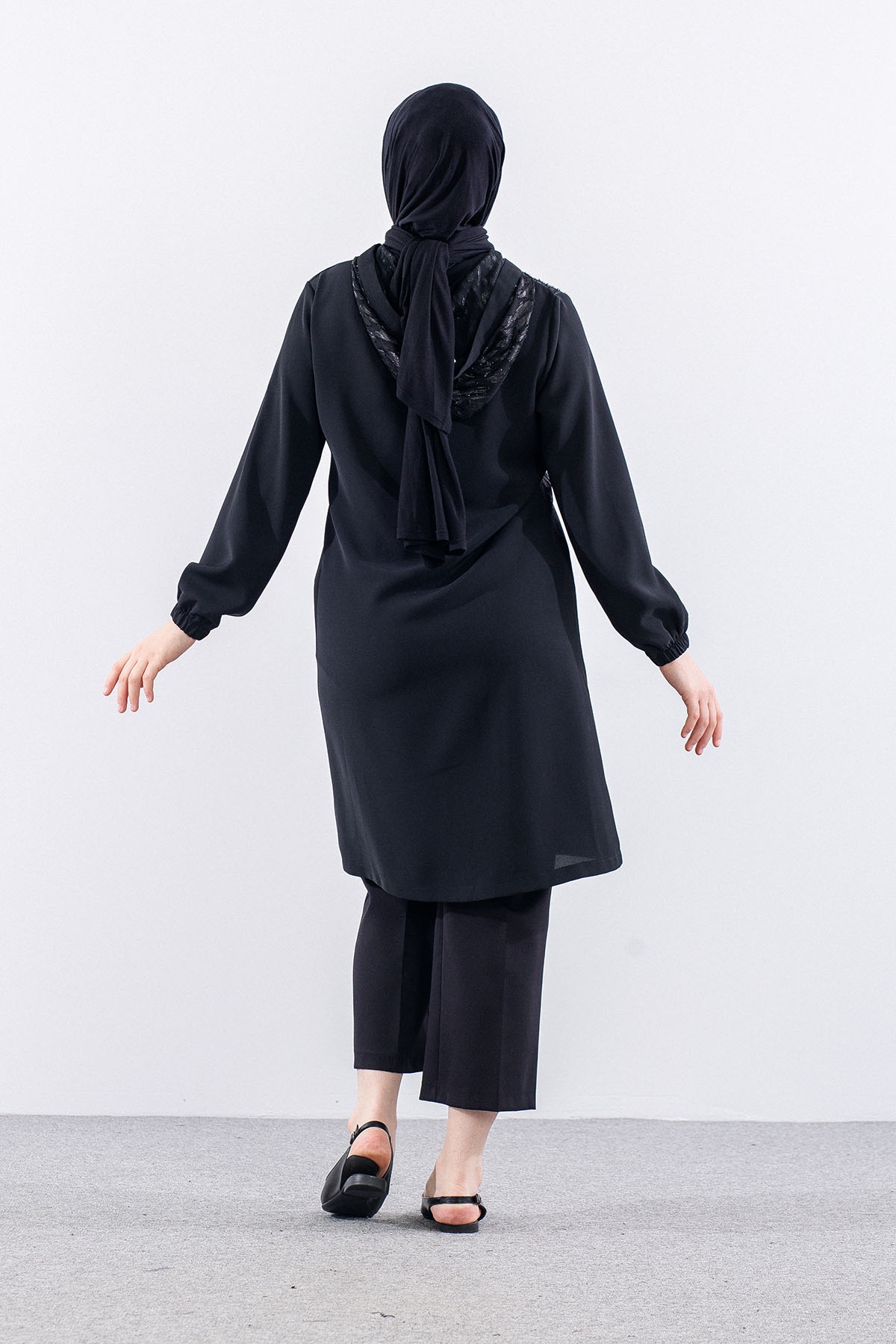 7056 Lt Kap 46-52 şik - Siyah - 4