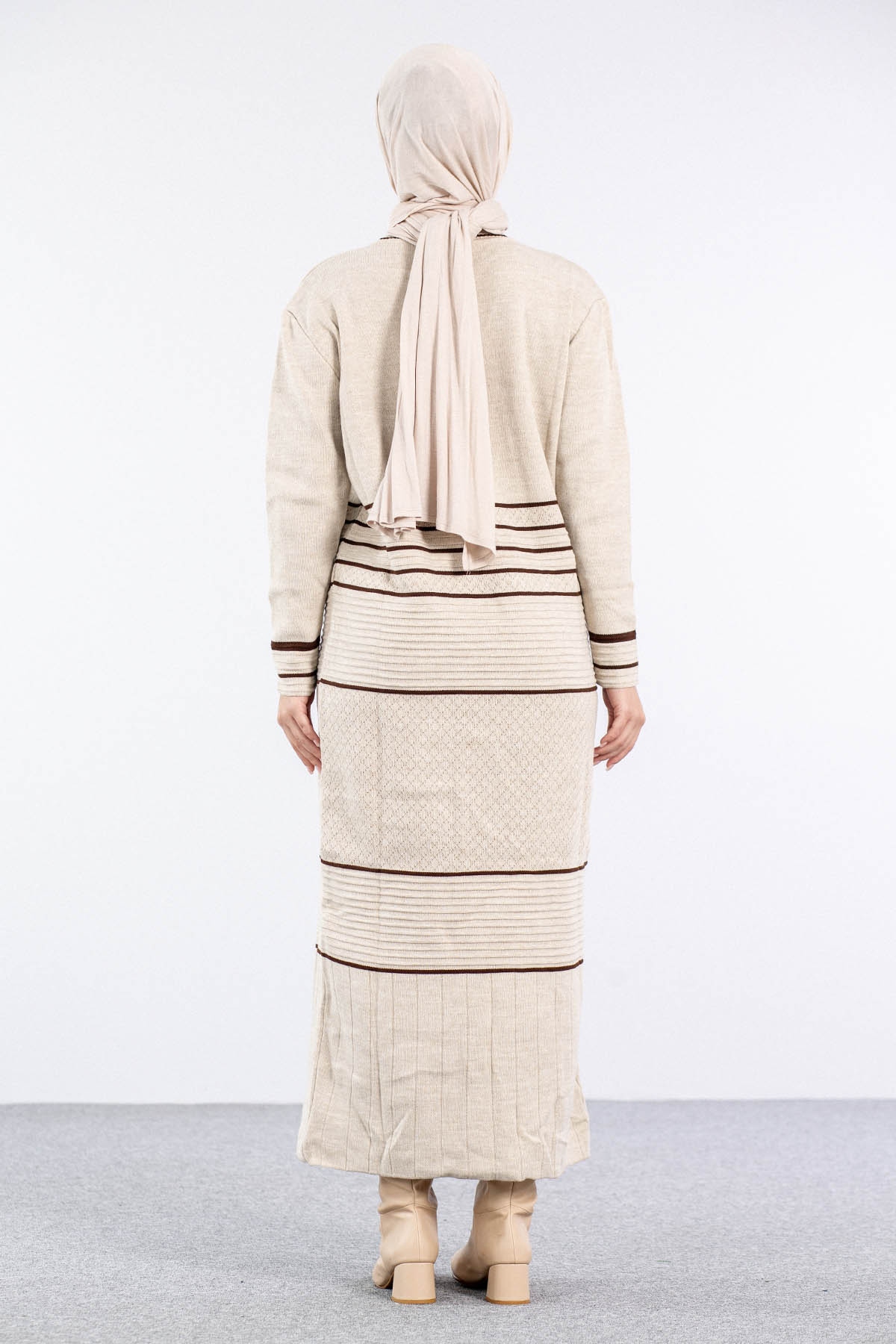 7070 Triko Elbise Tek - Tas - 4