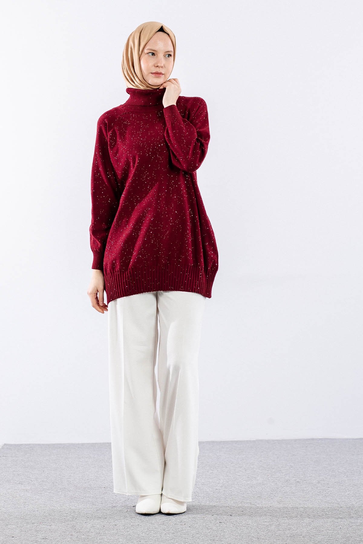 7350 Triko Kazak Tek - Bordo - 3