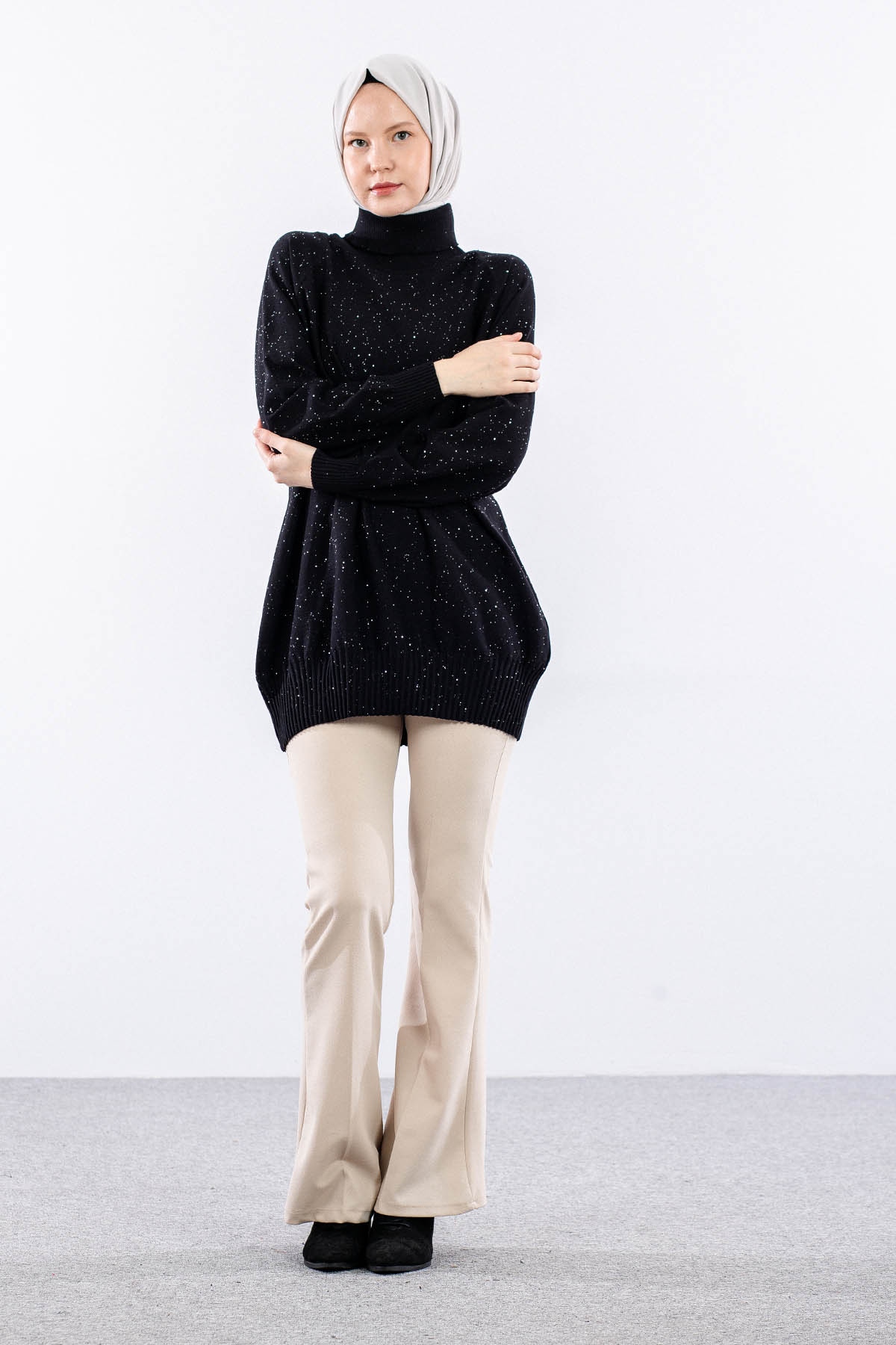 7350 Triko Kazak Tek - Siyah - 2