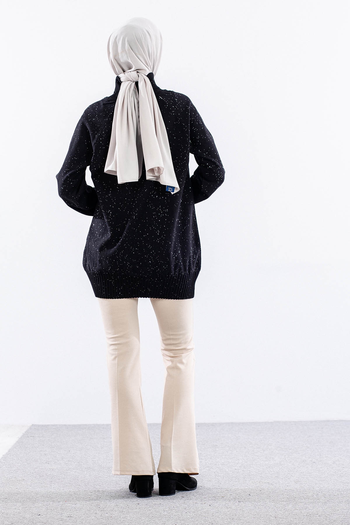 7350 Triko Kazak Tek - Siyah - 5