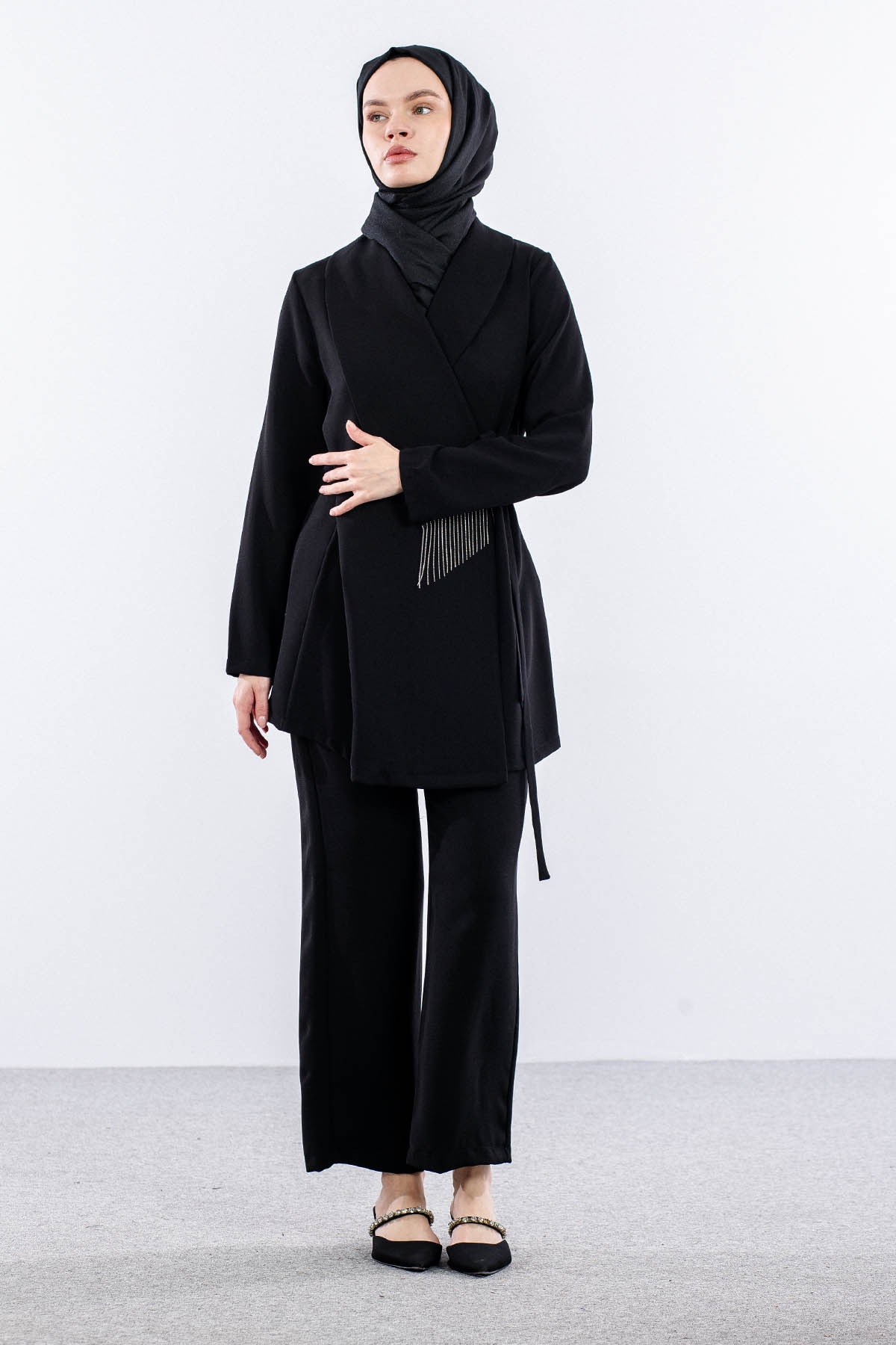 7520 Takim 40-48 Zincir Detay - Siyah - 1