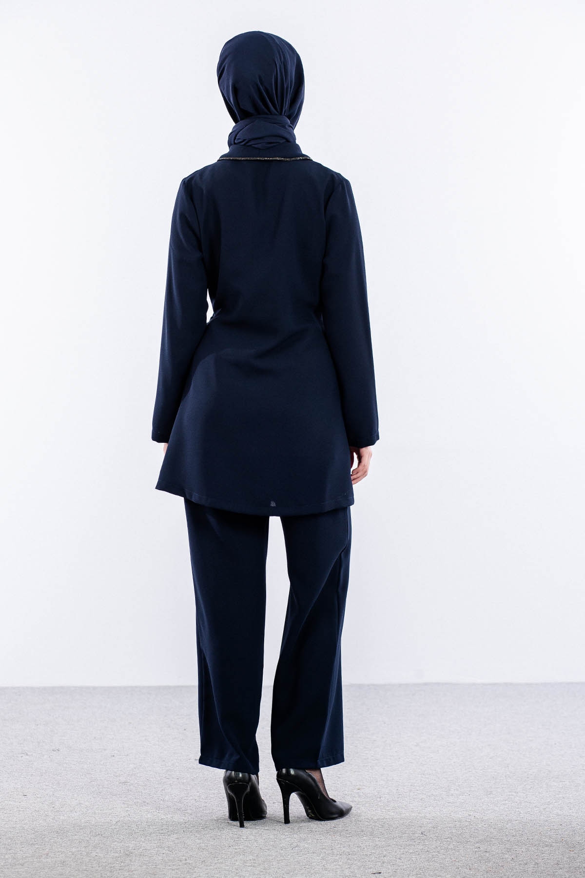 7558 Takim 40-48 Tas Detay - Lacivert - 5