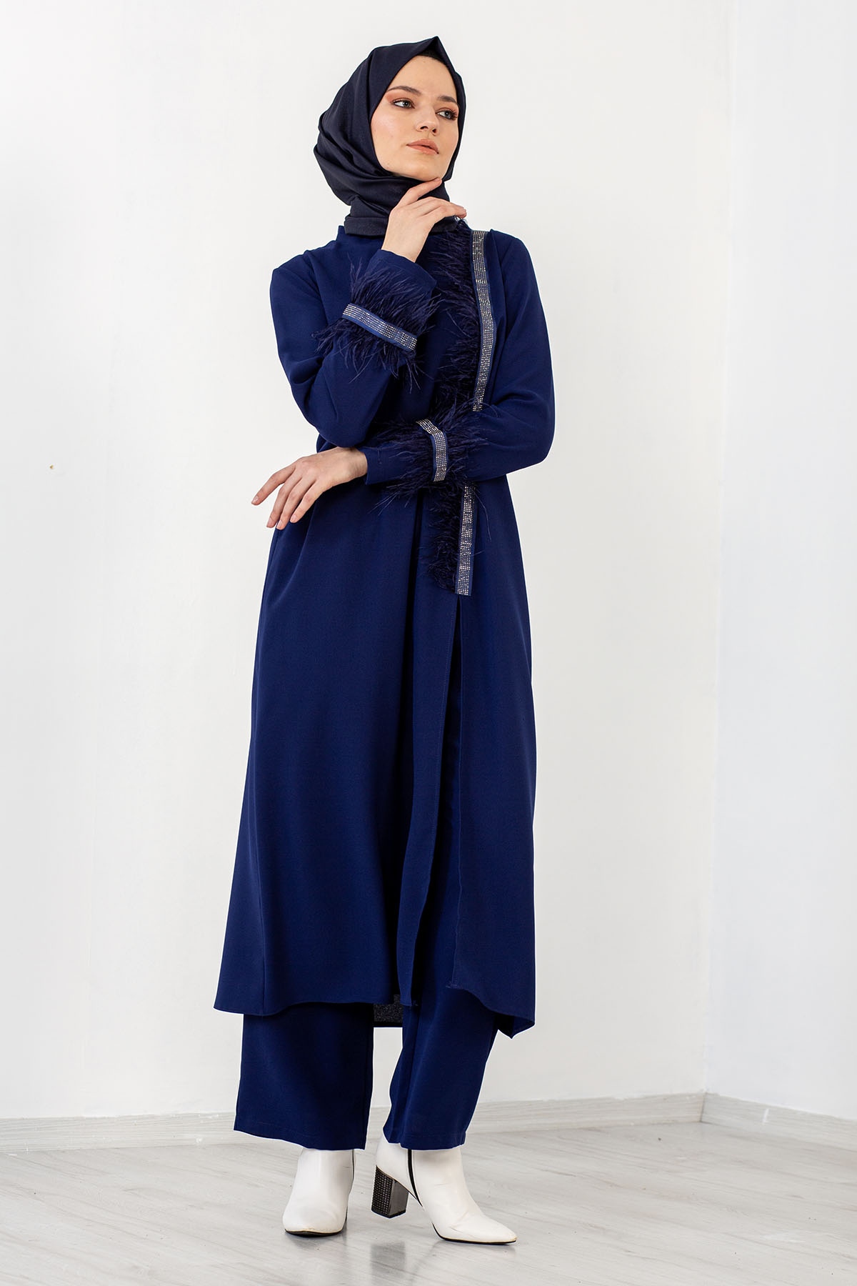 7561 2 Li Tüylü Takim 42-50 - Indigo - 2